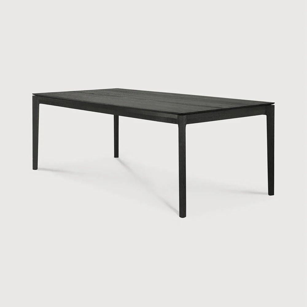Bok Dining Table | Varnished Oak | Black | Rectangular | 79" X 37" - Image 2
