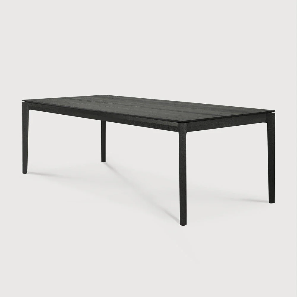 Bok Dining Table | Varnished Oak | Black | Rectangular | 87" X 37" - Image 2
