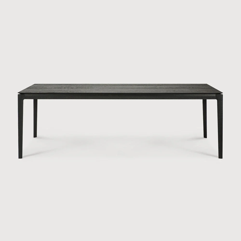Bok Dining Table | Varnished Oak | Black | Rectangular | 94″ X 39″