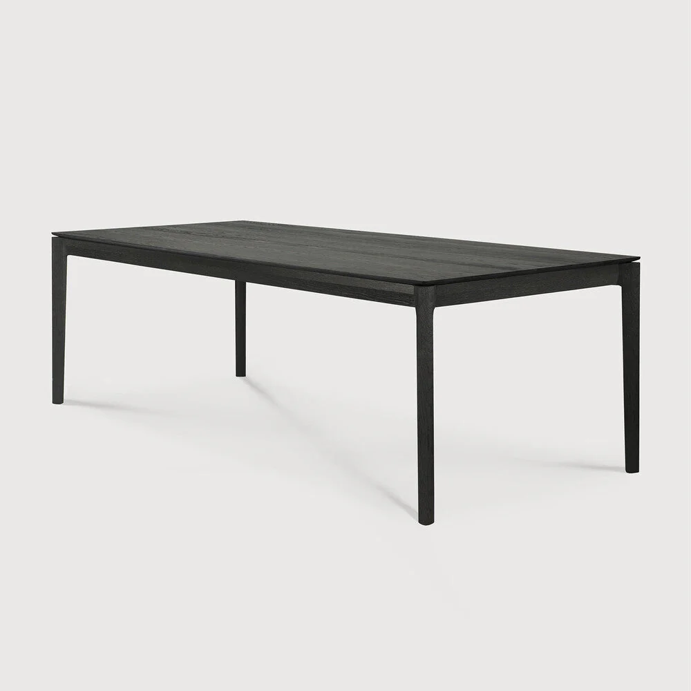 Bok Dining Table | Varnished Oak | Black | Rectangular | 94" X 39" - Image 2