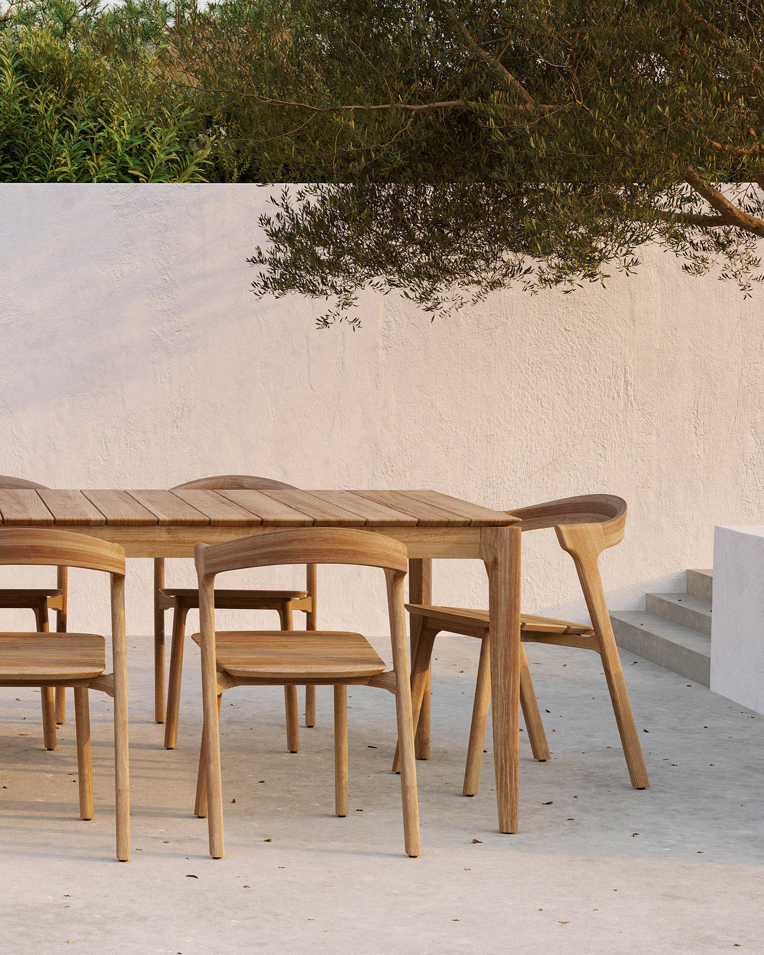 Bok Outdoor Dining Table | Teak | Rectangular | 118" X 43" - Image 2