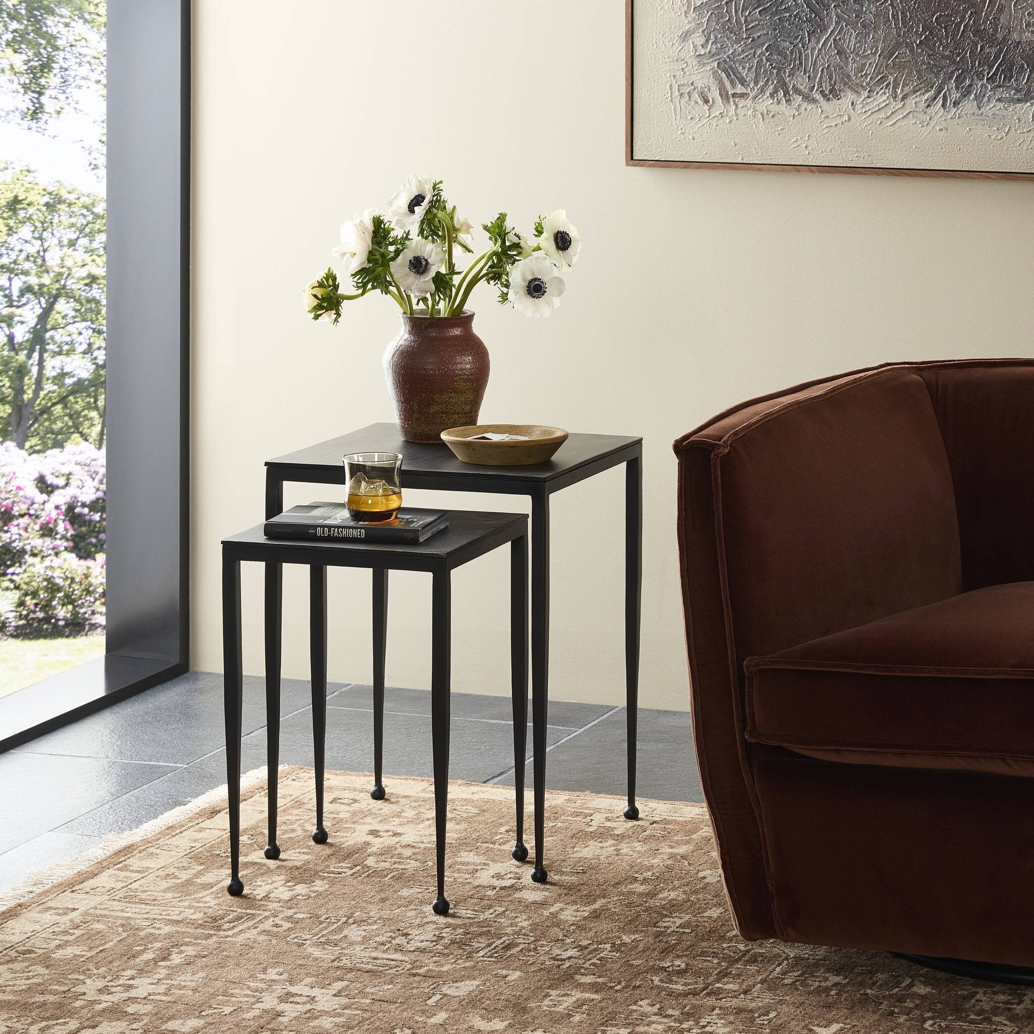 Dalston Nesting End Table Set - Raw Black - Image 2