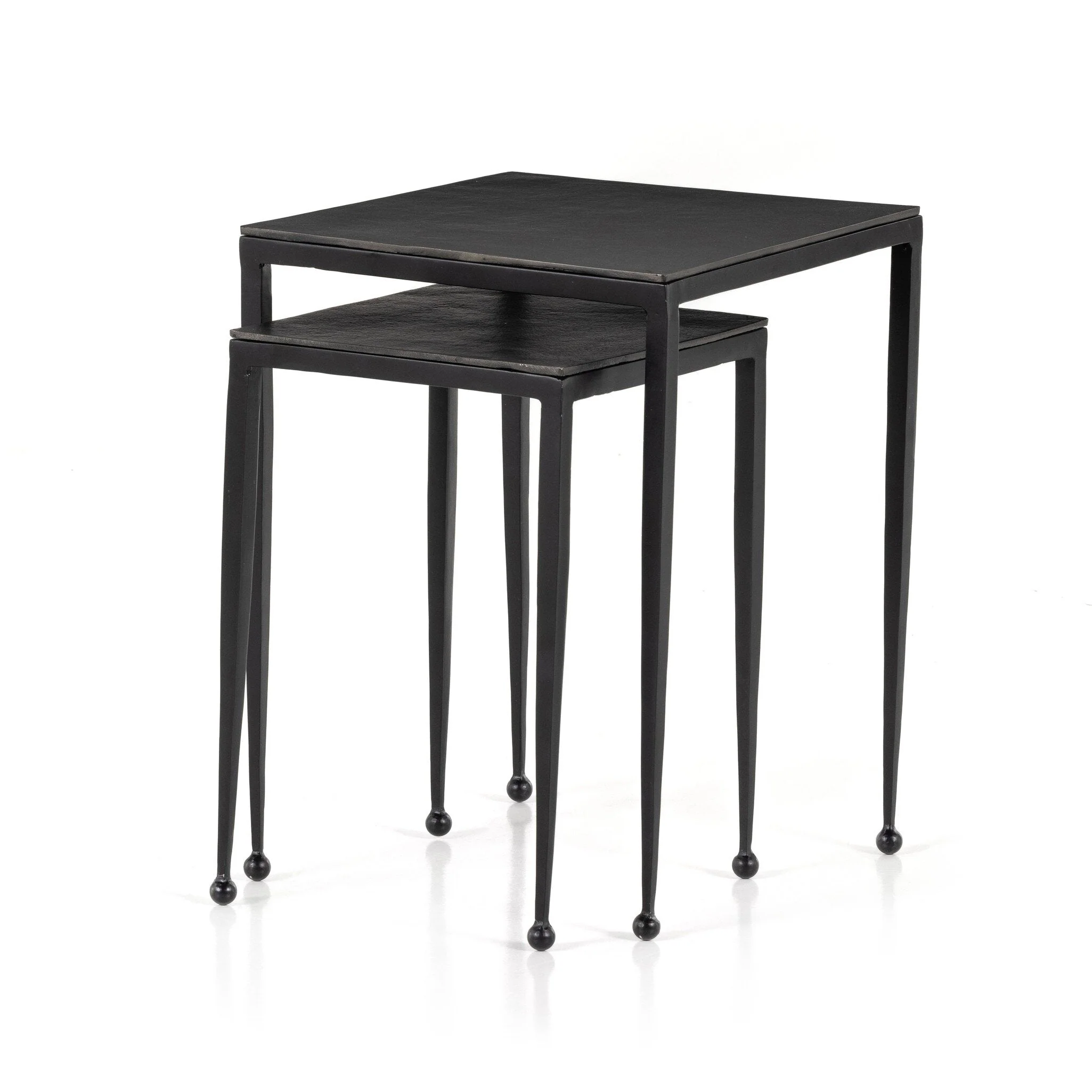 Dalston Nesting End Table Set – Raw Black
