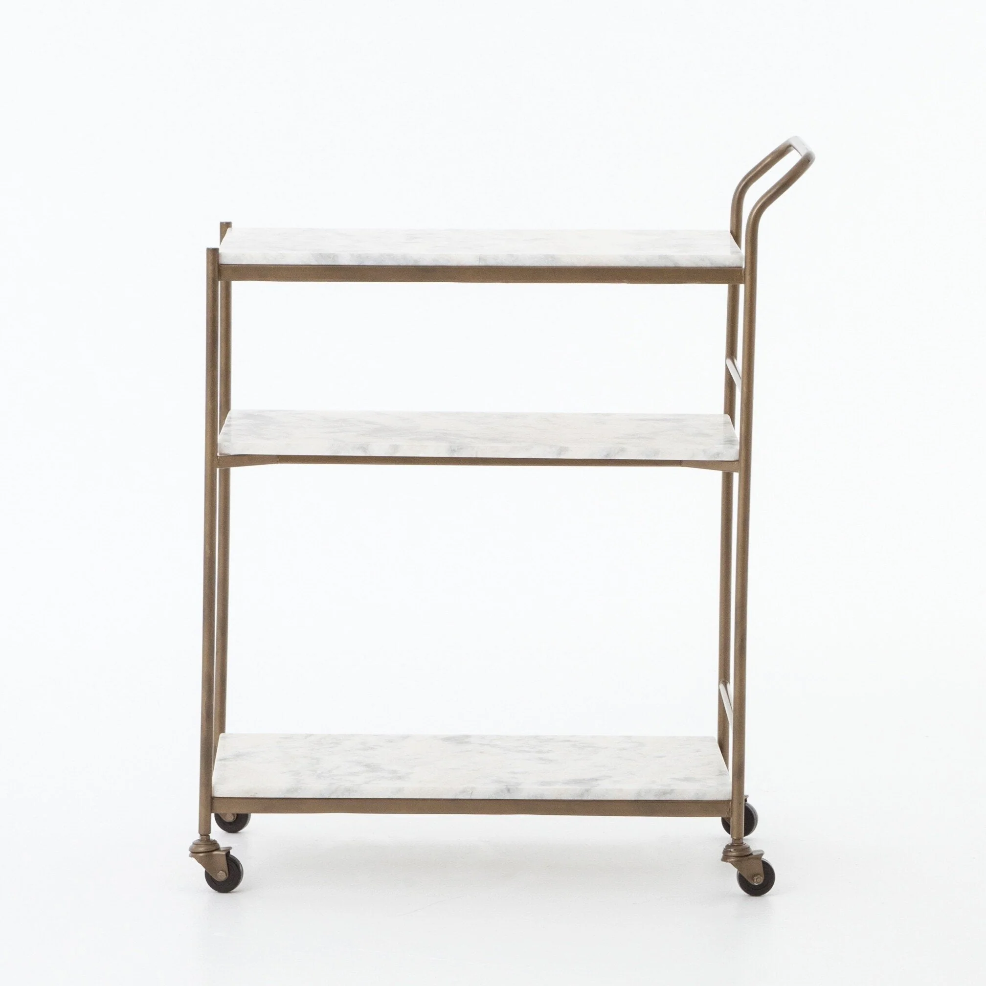 Felix Rectangular Bar Cart - Antique Brass - Image 1