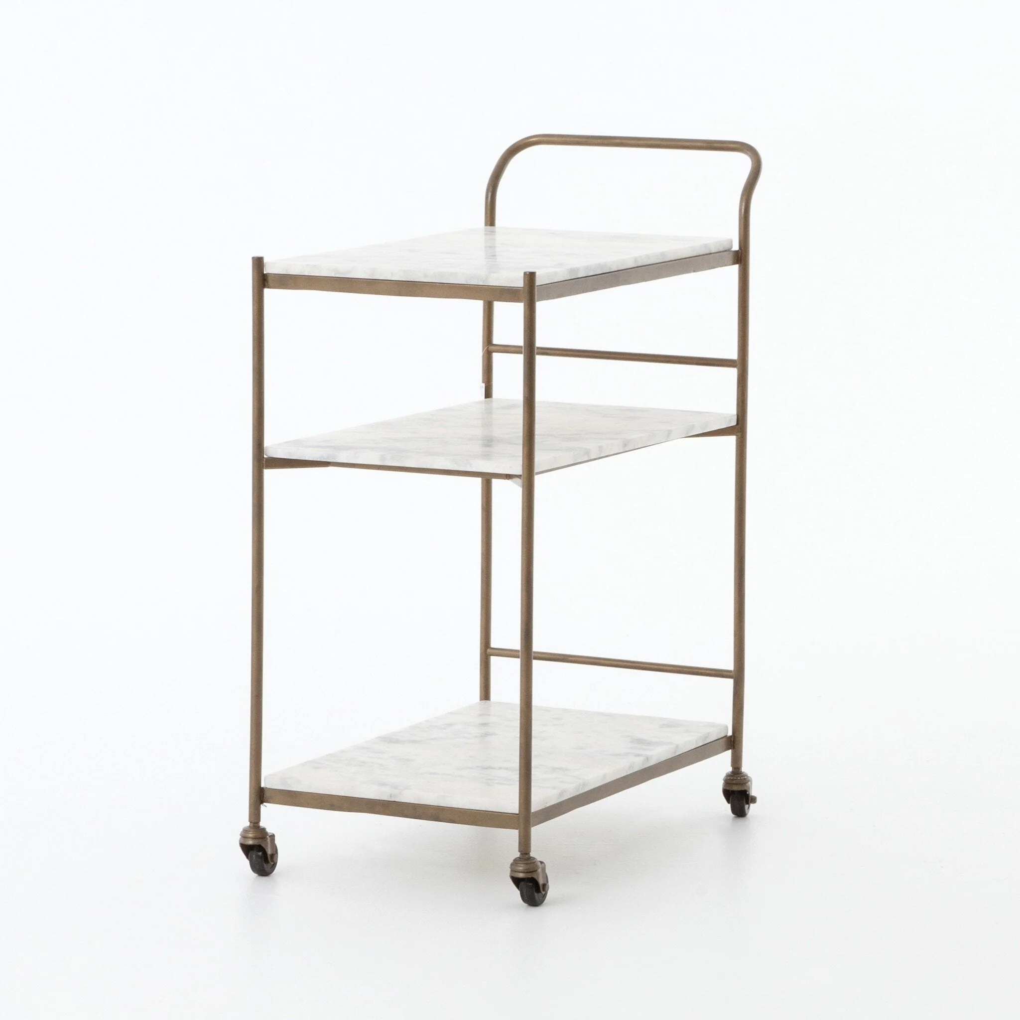 Felix Rectangular Bar Cart - Antique Brass - Image 2
