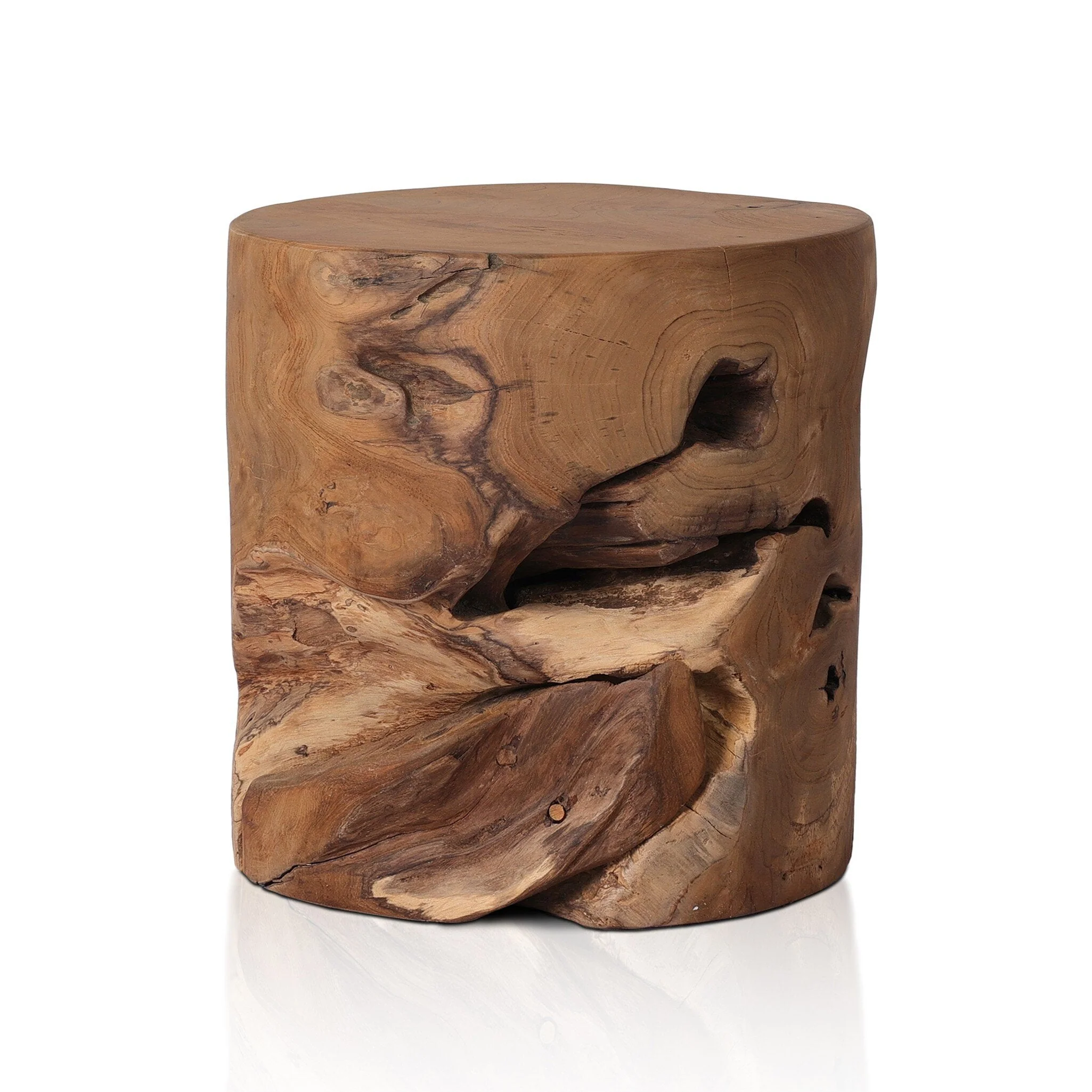 Teak Stool - Aged Natural Teak - Image 2
