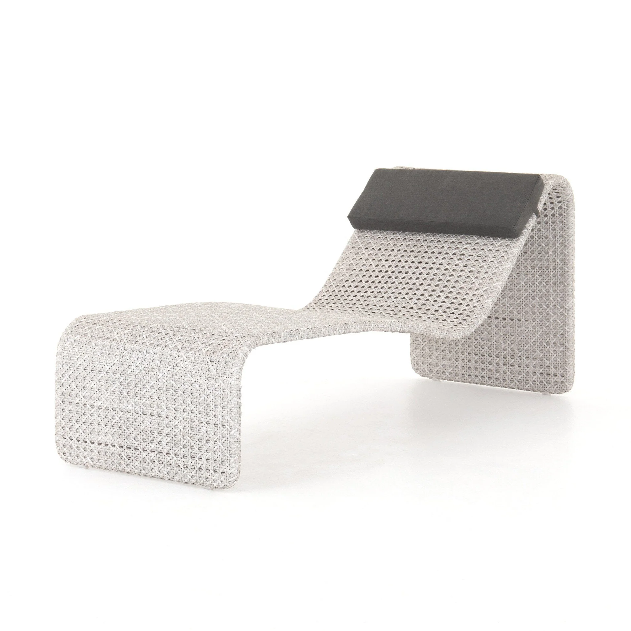 Paige Outdoor Woven Chaise - Arashi Graphite - Image 2