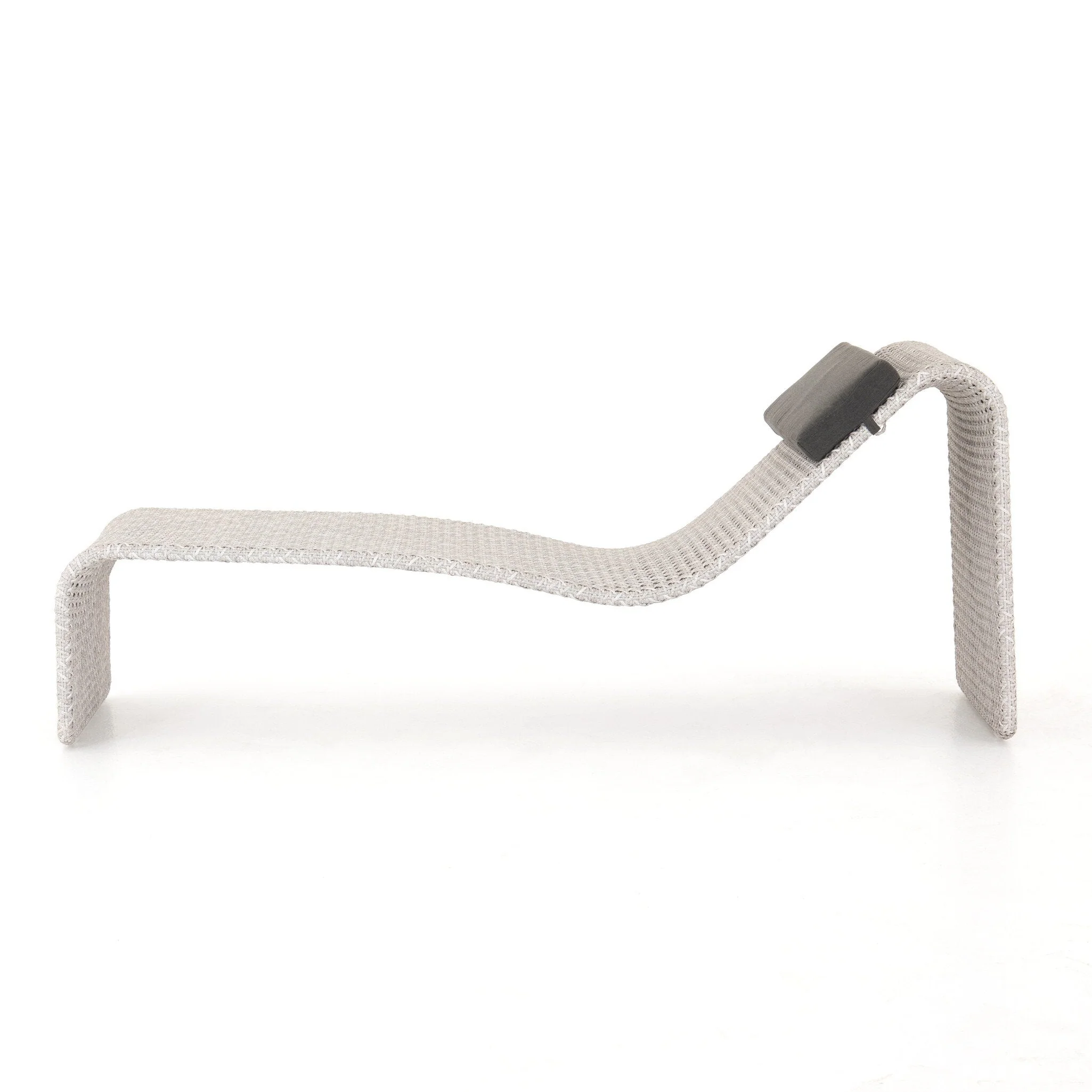 Paige Outdoor Woven Chaise - Arashi Graphite - Image 3