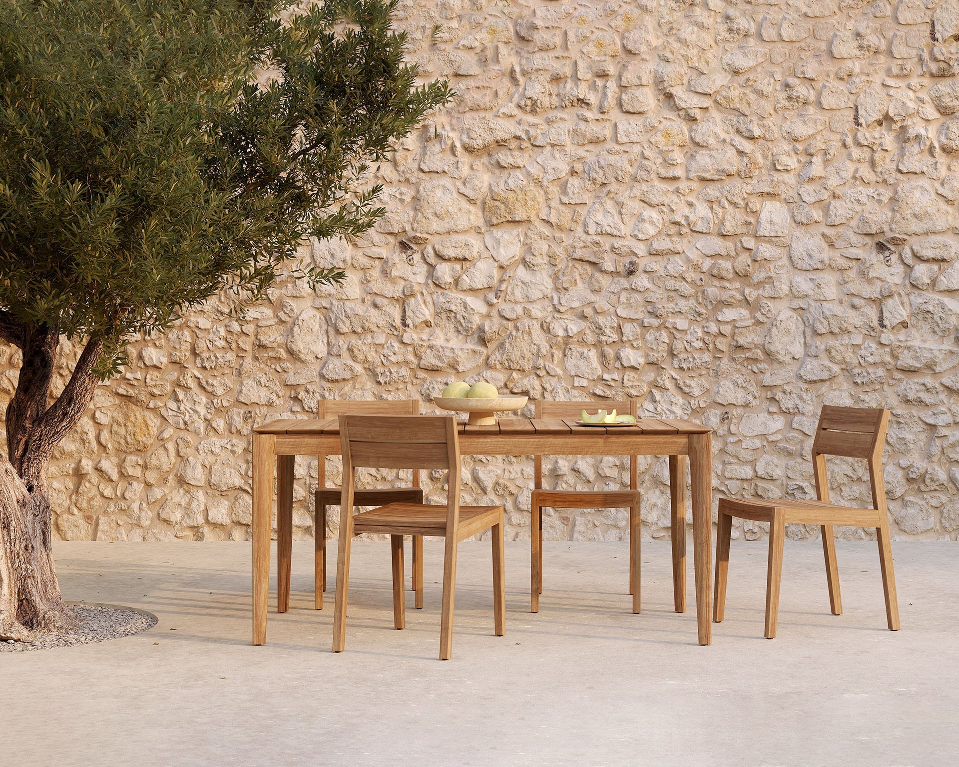 Bok Outdoor Dining Table | Teak | Rectangular | 64″ X 31″