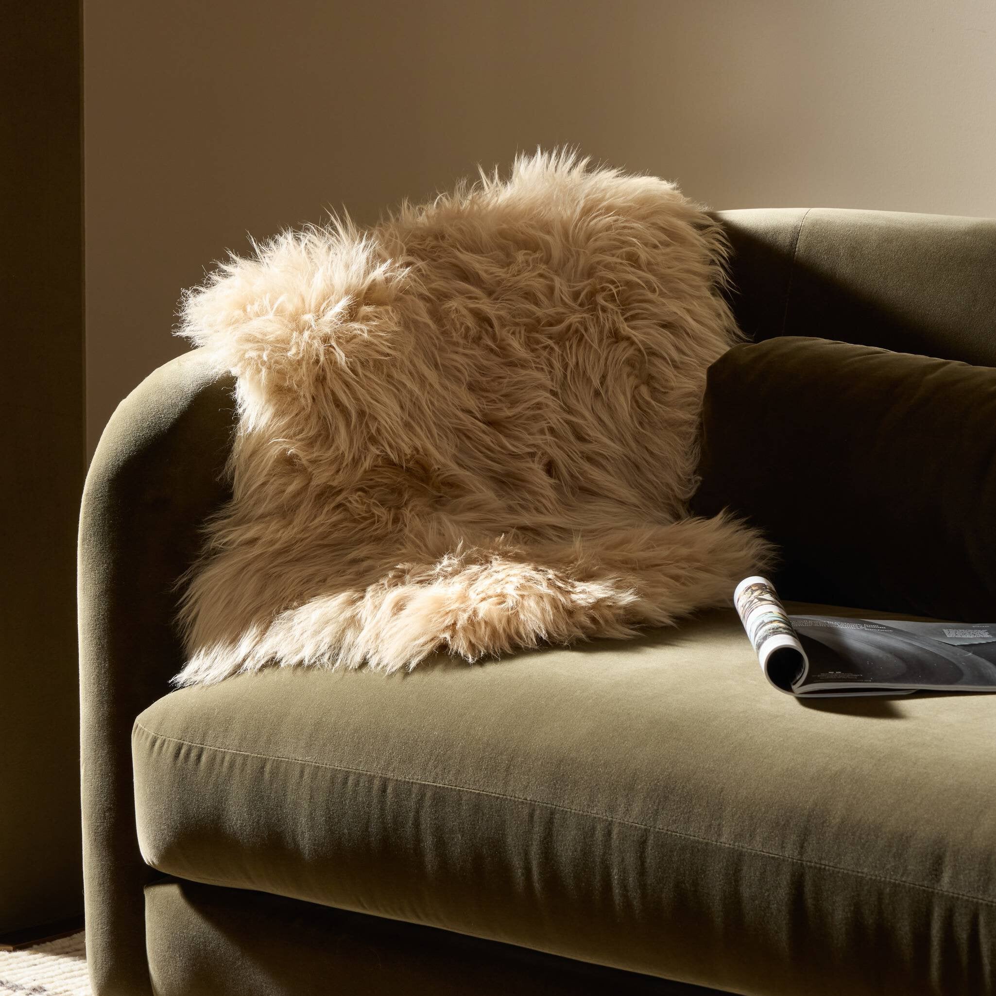 Lalo Lambskin Throw - Beige Lambskin - Image 2