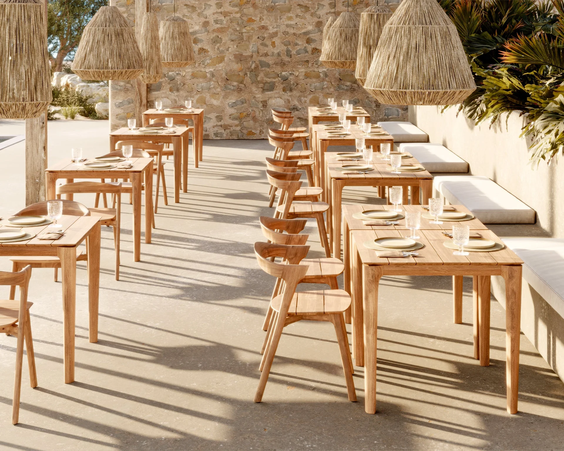 Bok Outdoor Dining Table | Teak | Square - Image 2
