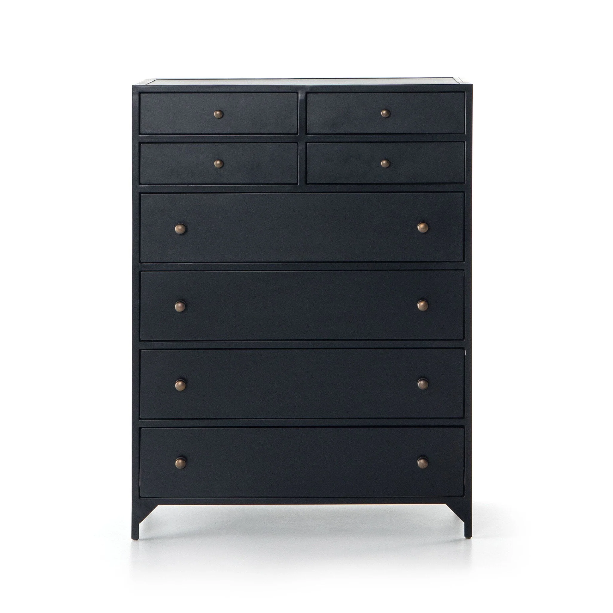 Belmont 8 Drawer Tall Dresser – Black