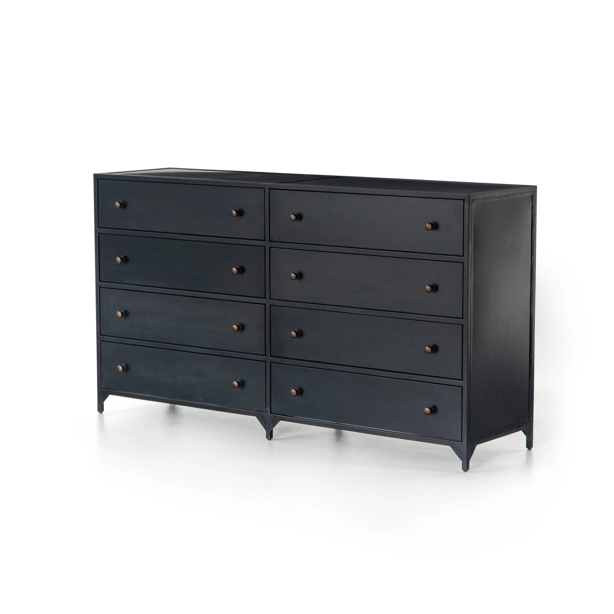 Belmont 8 Drawer Metal Dresser - Black - Image 2