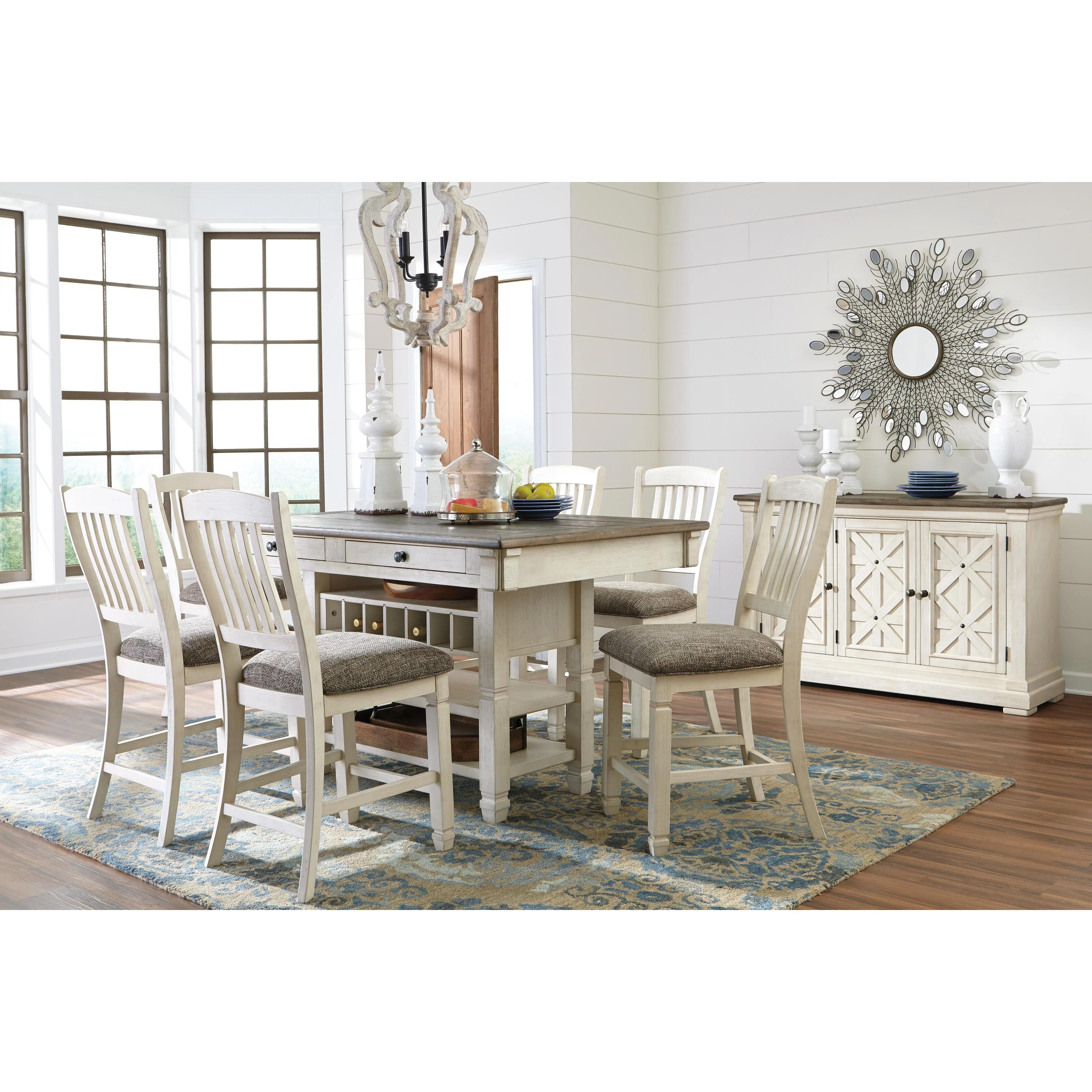 Signature Design by Ashley Bolanburg D647D4 5 pc Counter Height Dining Set - Image 2