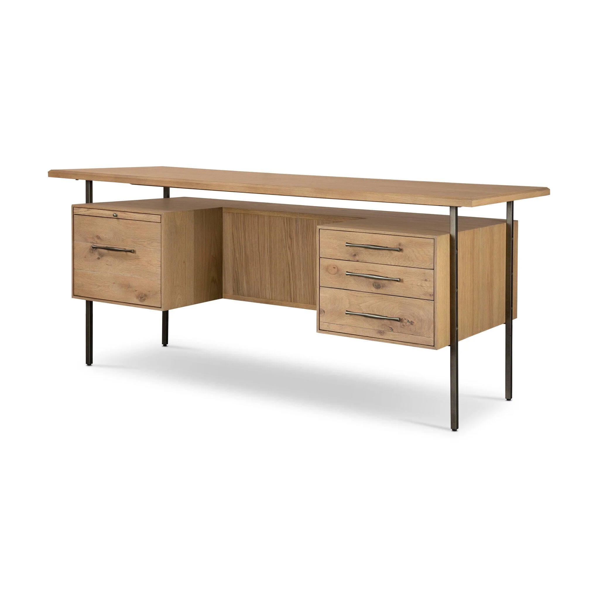 Lauren Desk - Natural Resawn Oak - Image 2