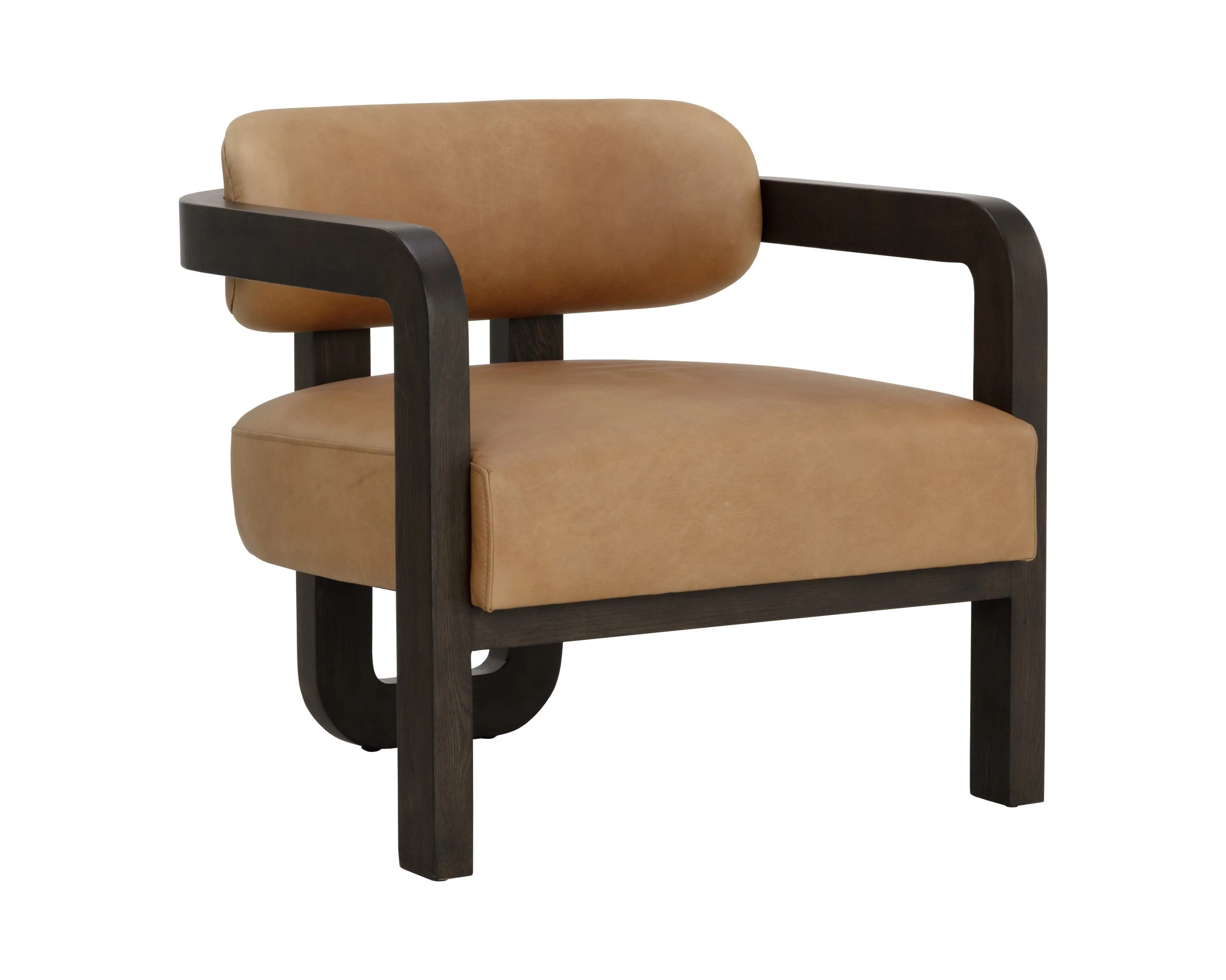 Madrone Lounge Chair – Brown – Ludlow Sesame Leather