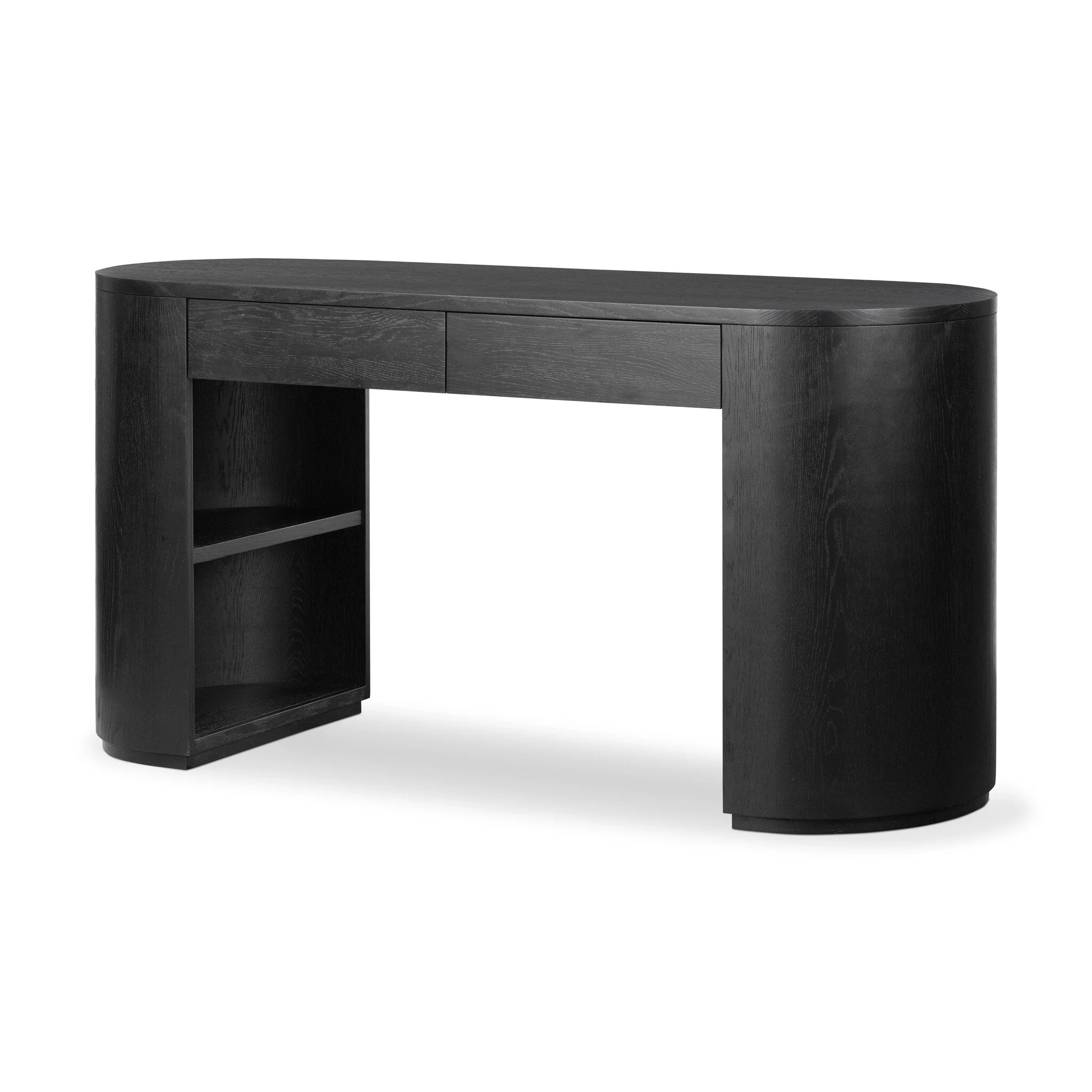 Pilar Desk - Brushed Ebony Oak - Image 2