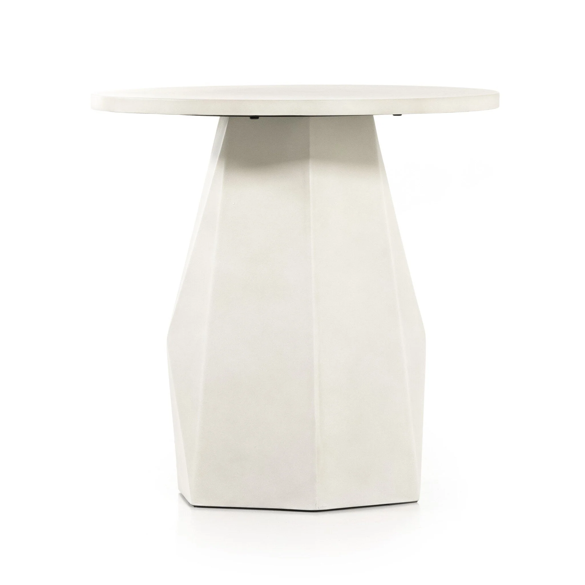 Bowman Outdoor End Table - White Concrete - Image 3