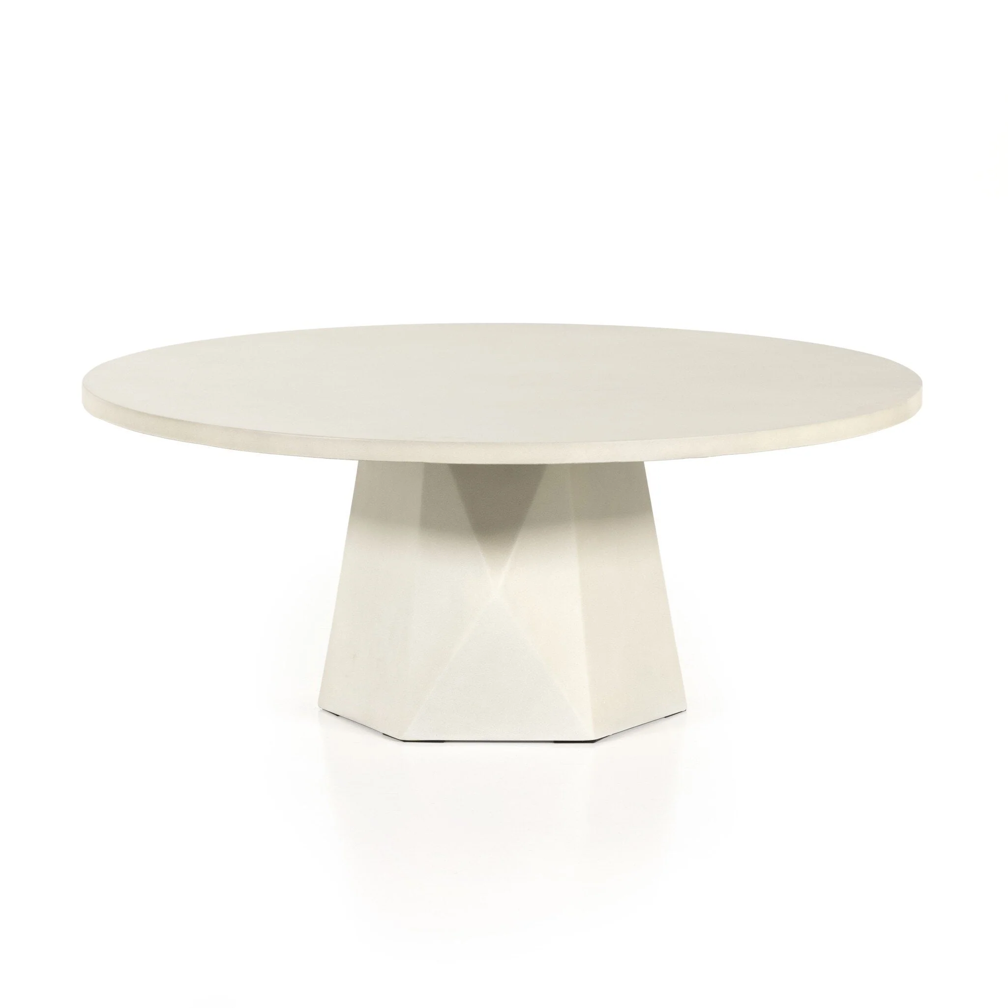 Bowman Outdoor Coffee Table – White Concrete