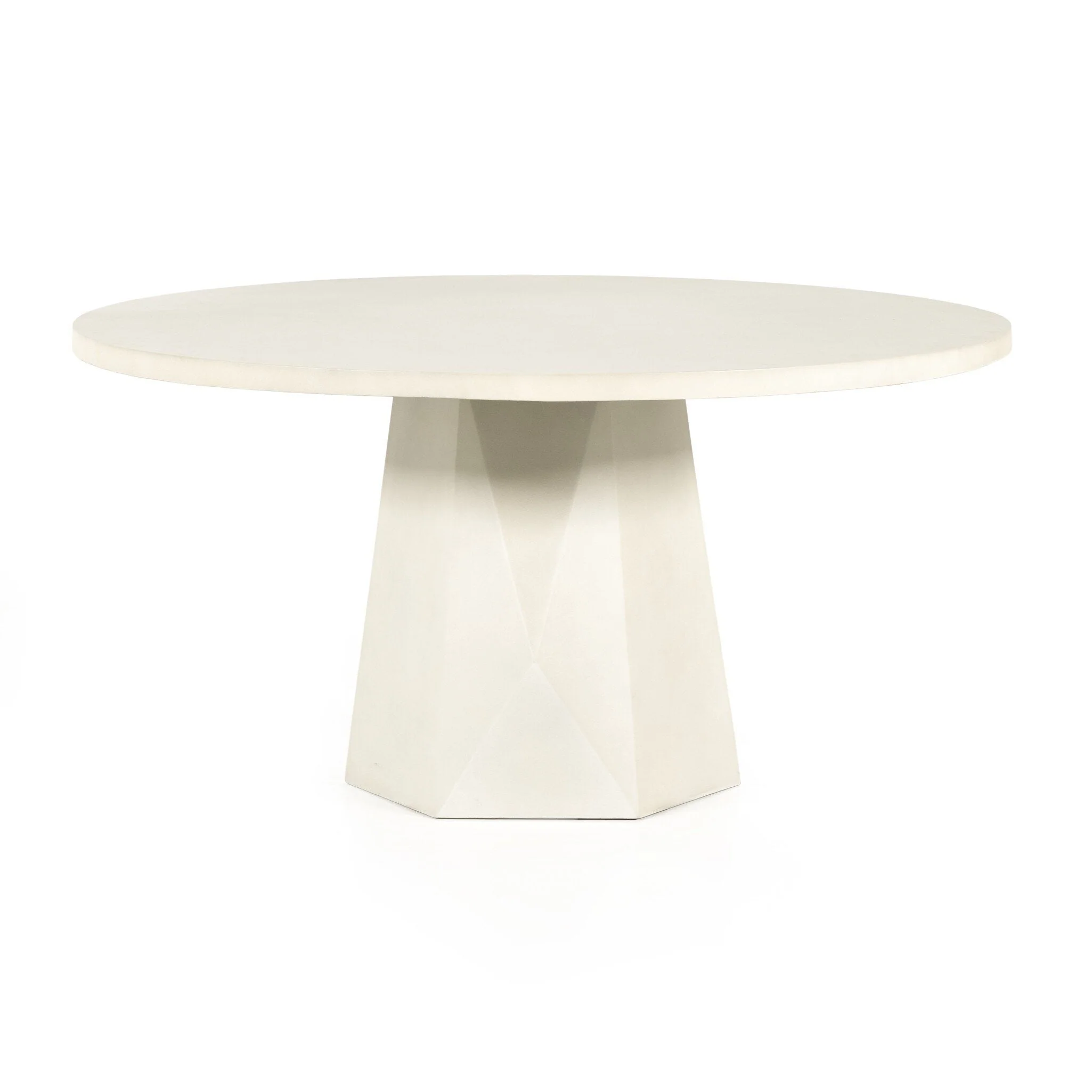 Bowman Outdoor Dining Table – White Concrete