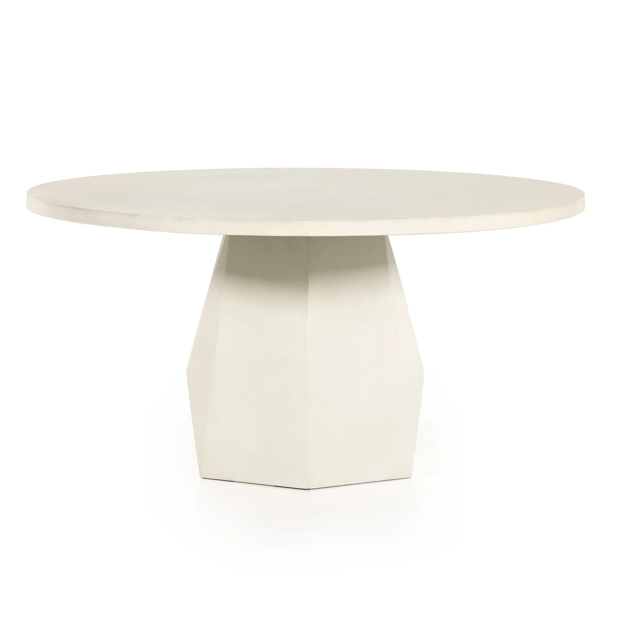 Bowman Outdoor Dining Table - White Concrete - Image 2