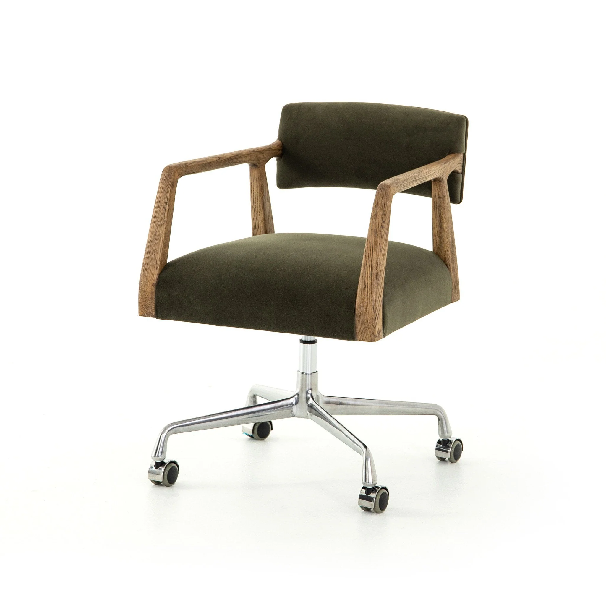 Tyler Desk Chair - Modern Velvet Loden - Image 2