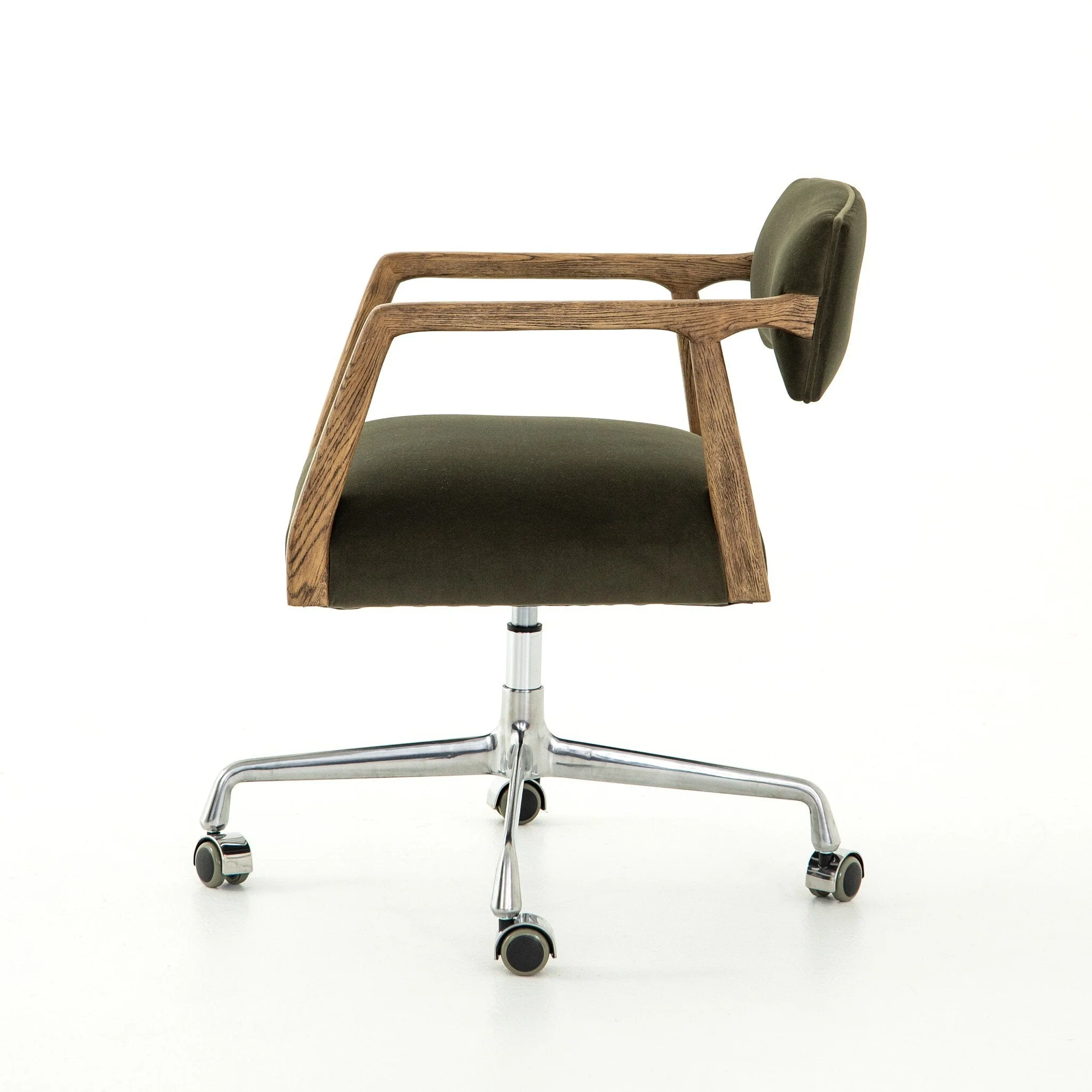 Tyler Desk Chair - Modern Velvet Loden - Image 3