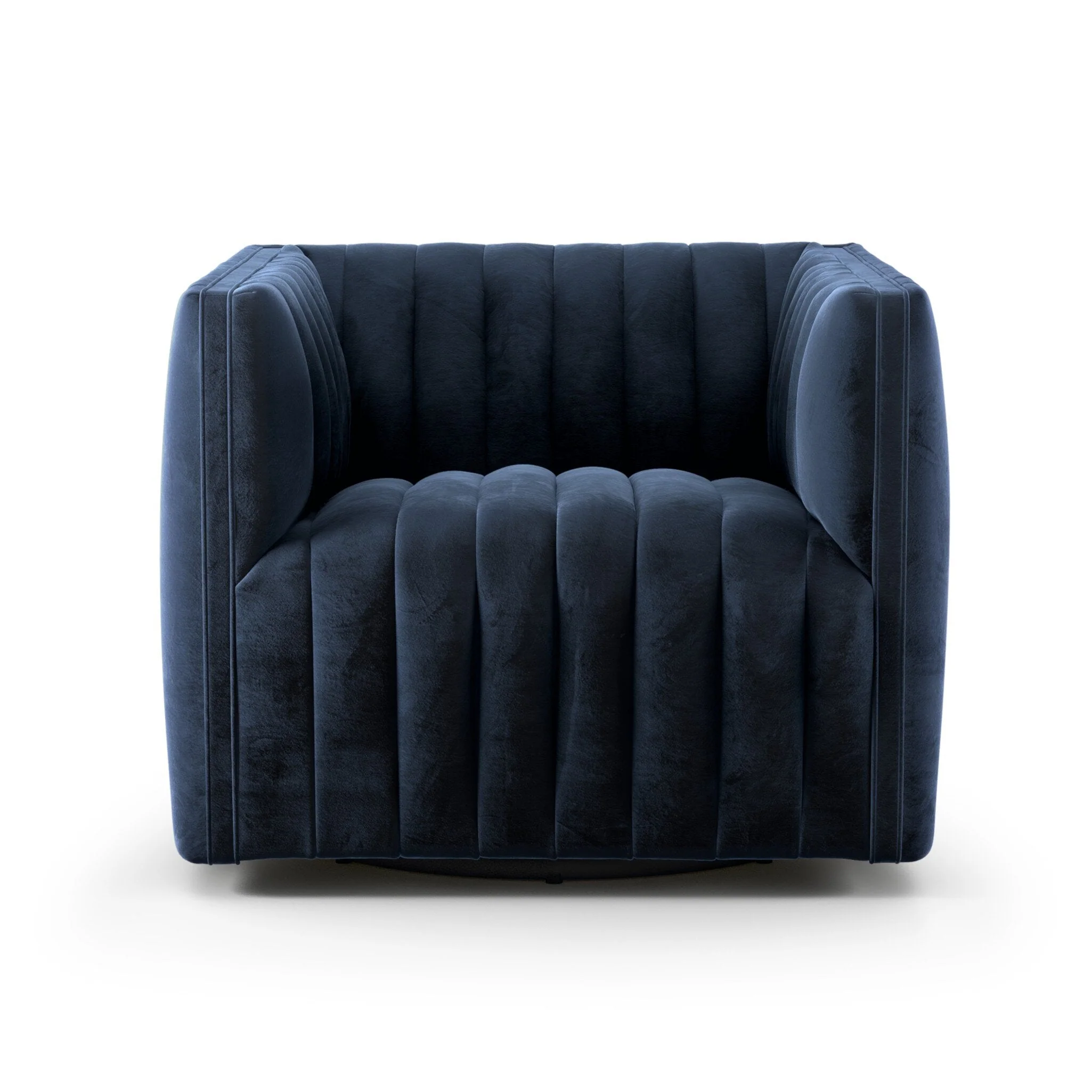 Augustine Swivel Chair - Sapphire Navy - Image 1