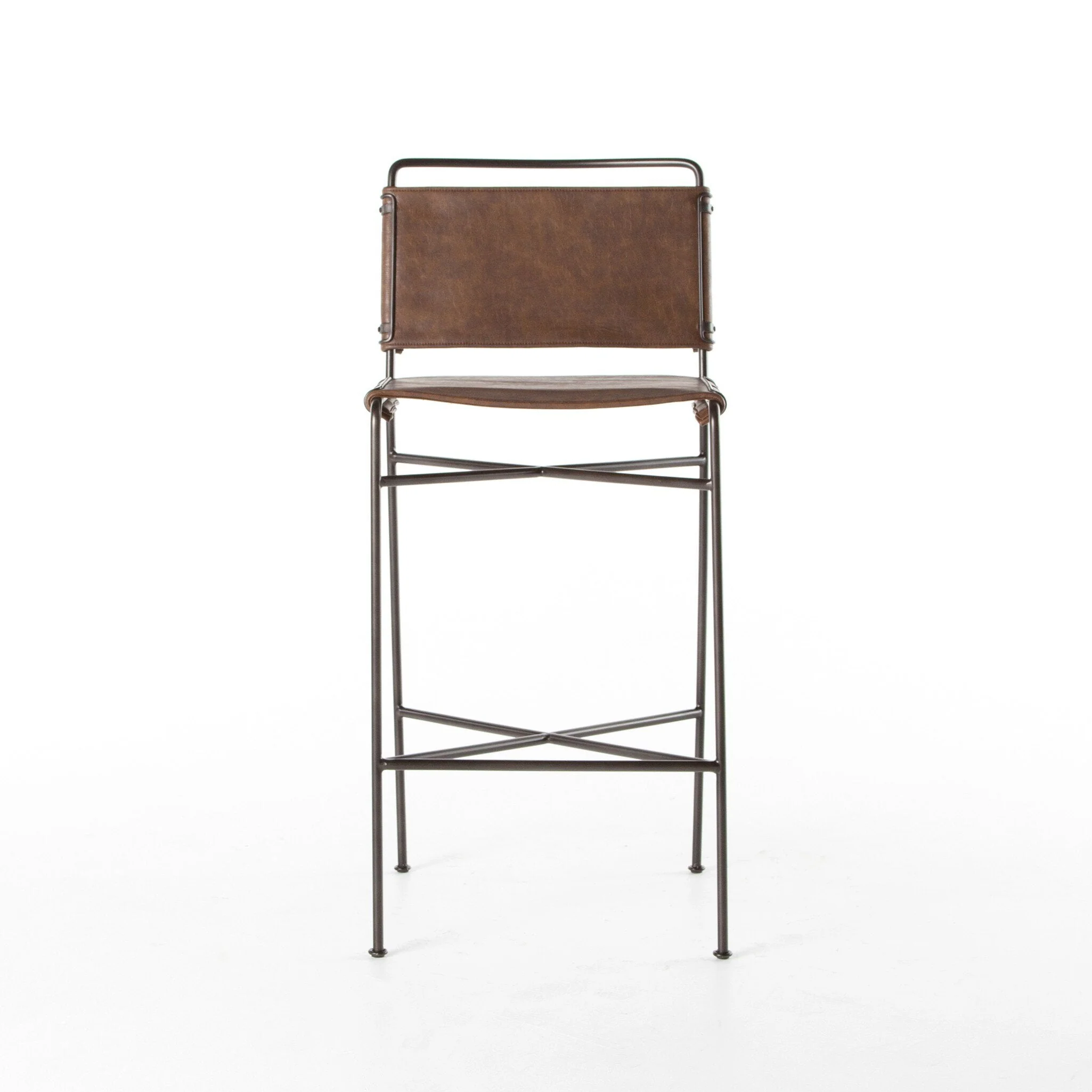 Wharton Bar Stool – Distressed Brown
