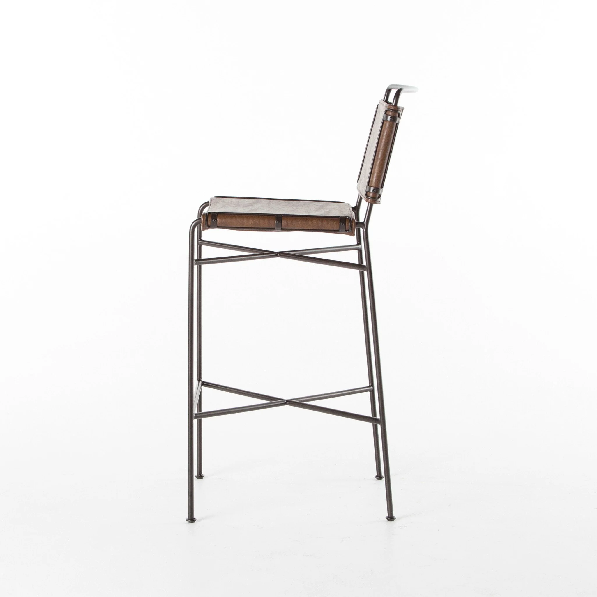 Wharton Bar Stool - Distressed Brown - Image 3