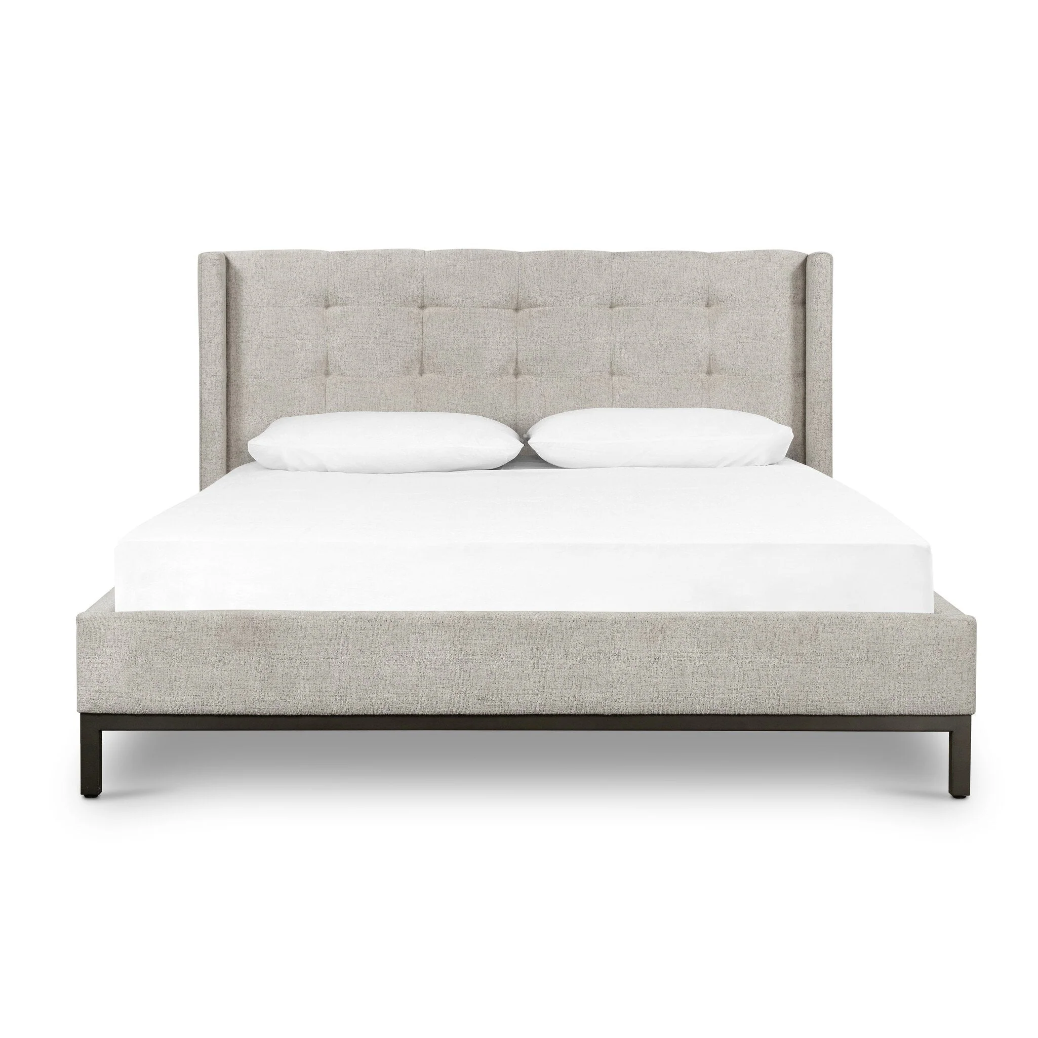 Newhall Bed - Plushtone Linen | Queen - Image 1