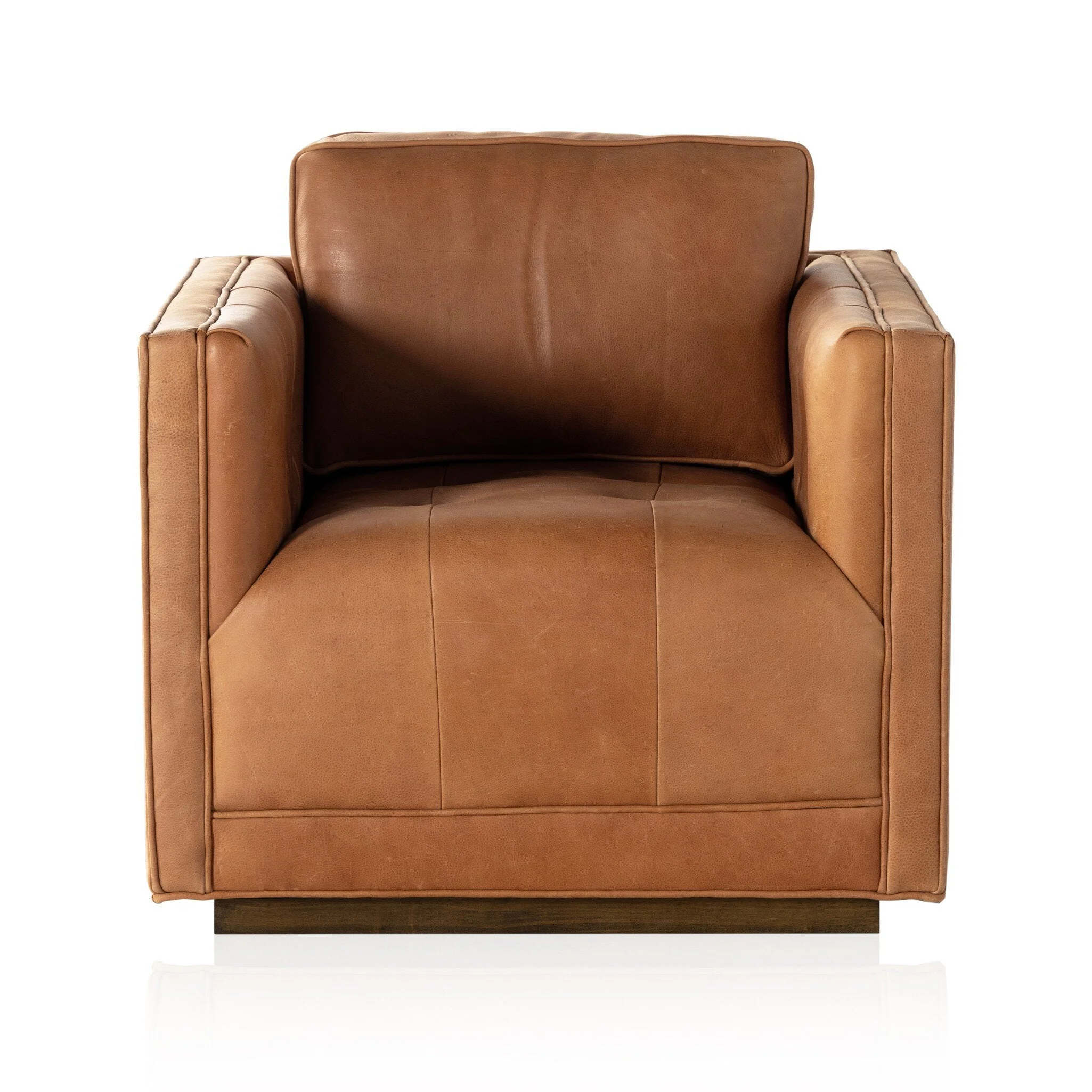 Kiera Swivel Chair - Palermo Cognac - Image 1