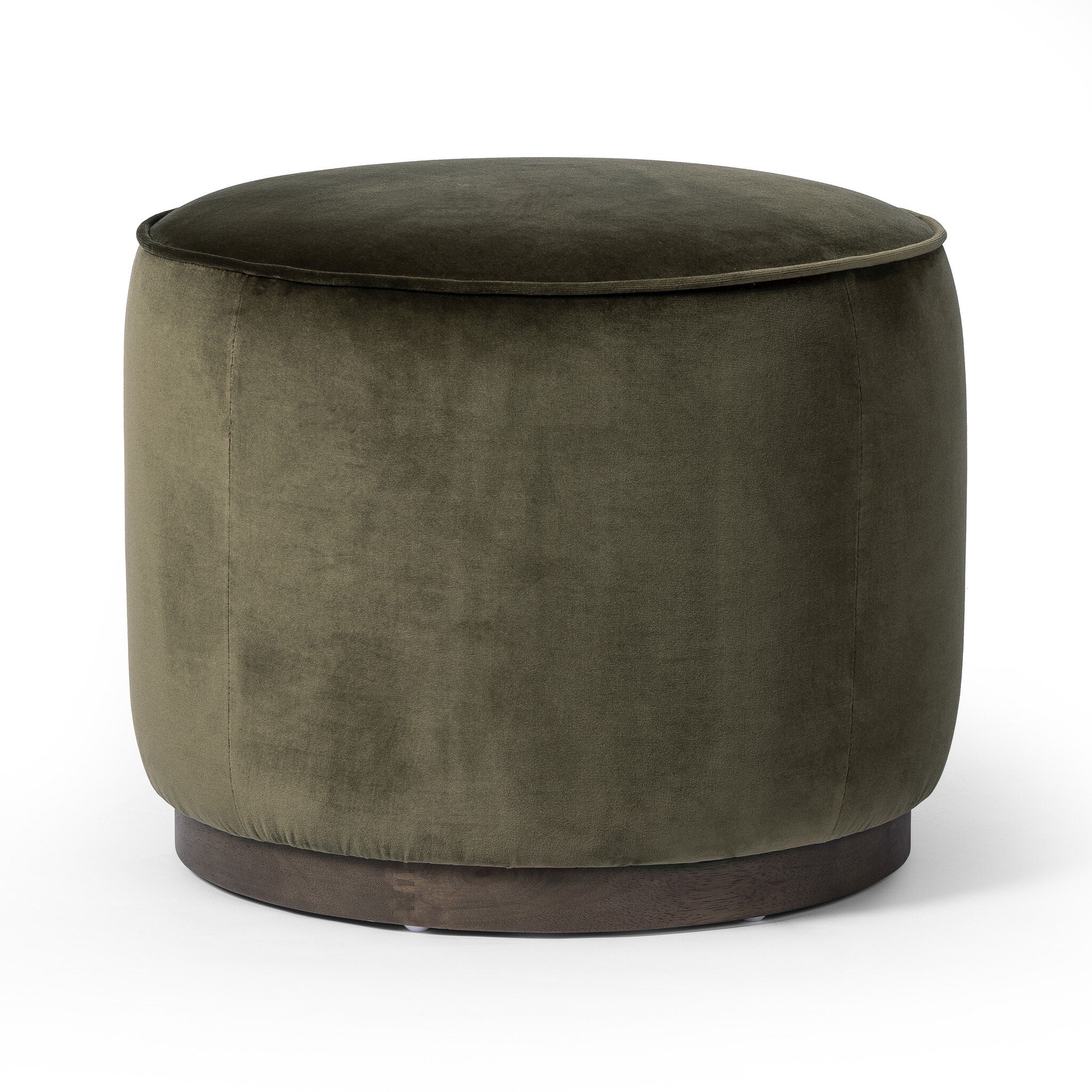 Sinclair Round Ottoman - Surrey Olive - Image 2