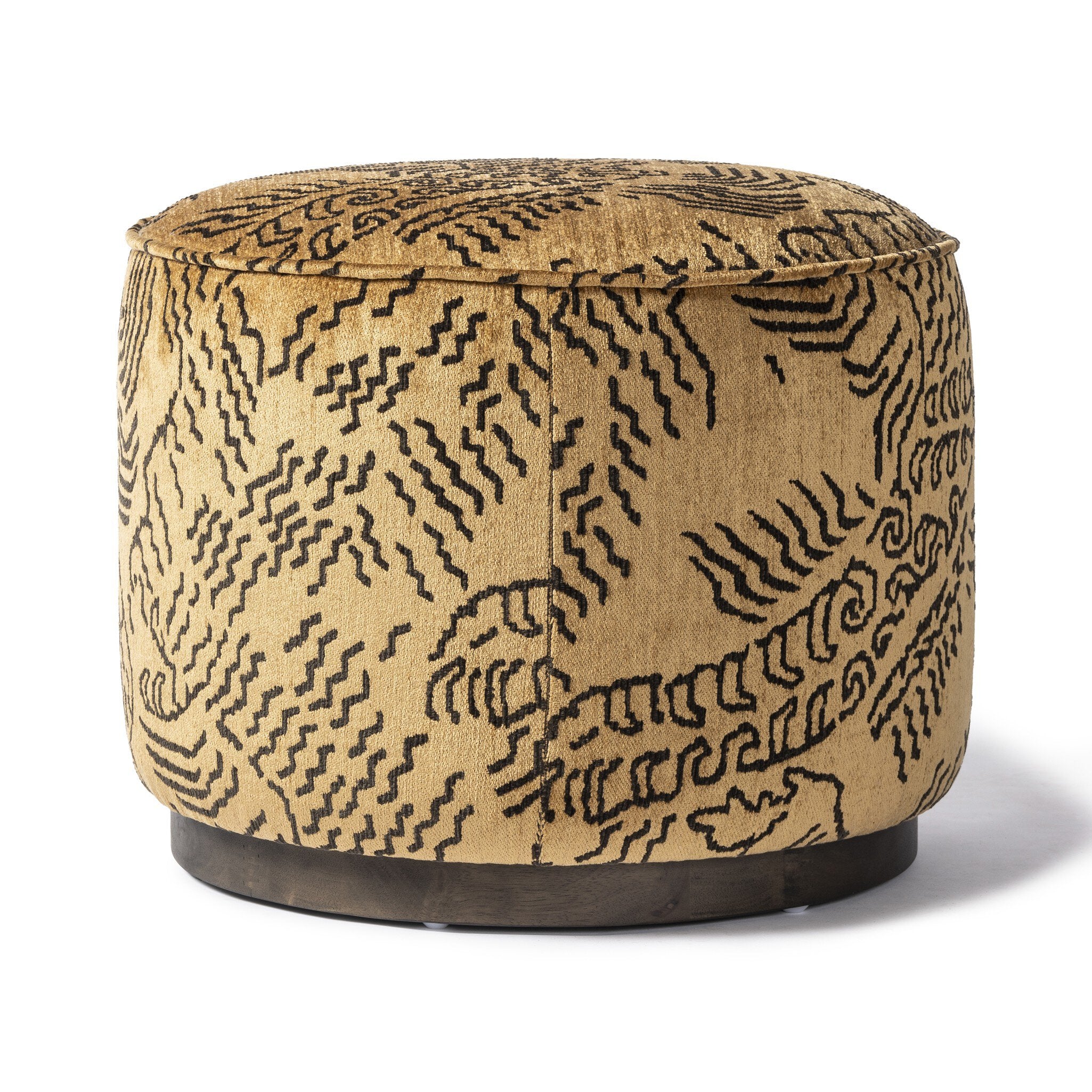 Sinclair Round Ottoman - Balkan Ochre - Image 1