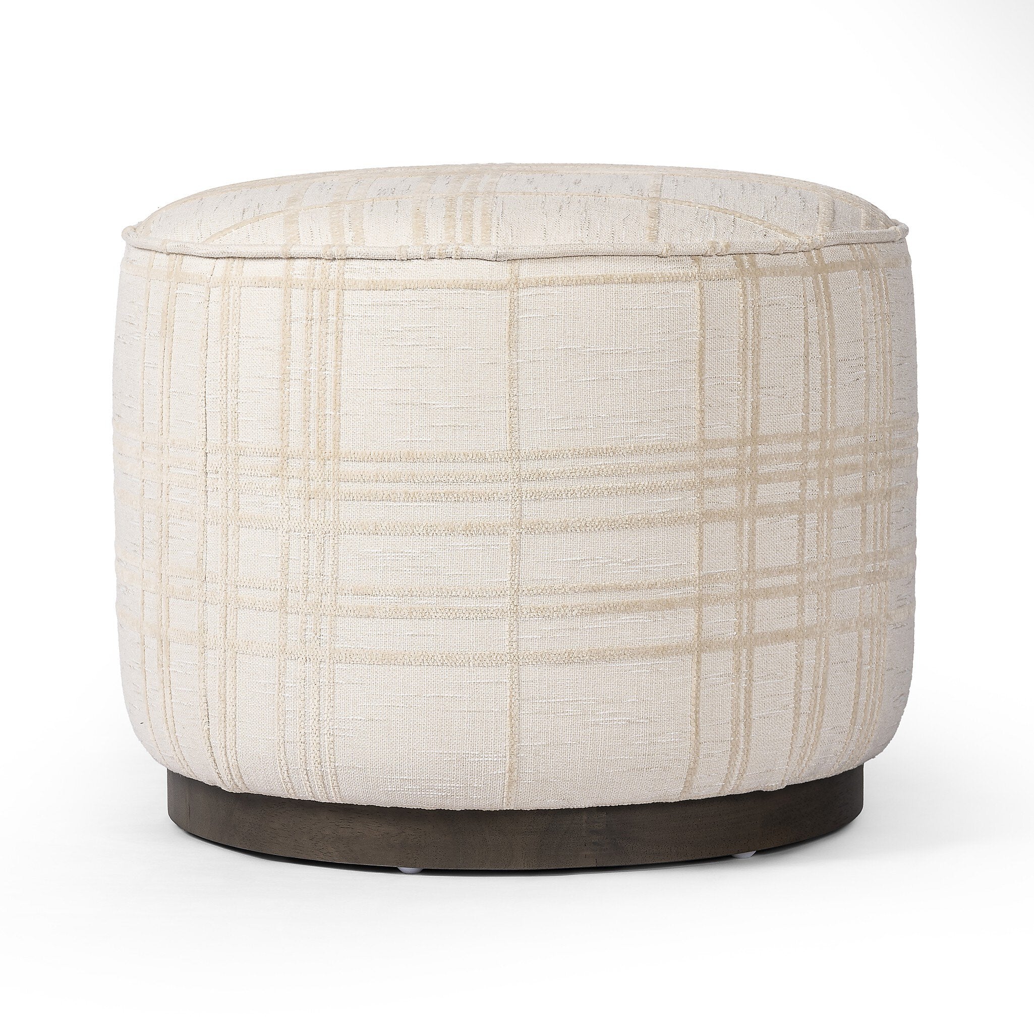 Sinclair Round Ottoman - Sheffield Ivory - Image 3