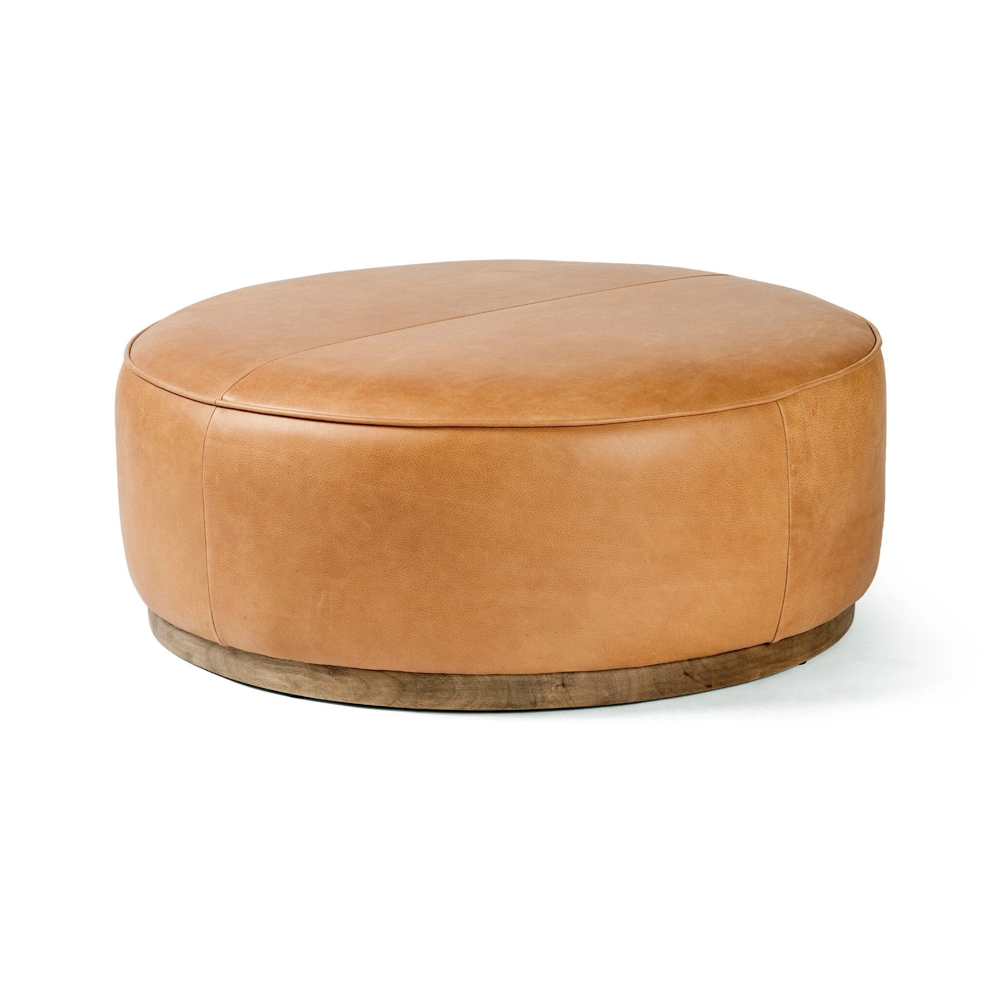 Sinclair Large Round Ottoman - Palermo Butterscotch - Image 2