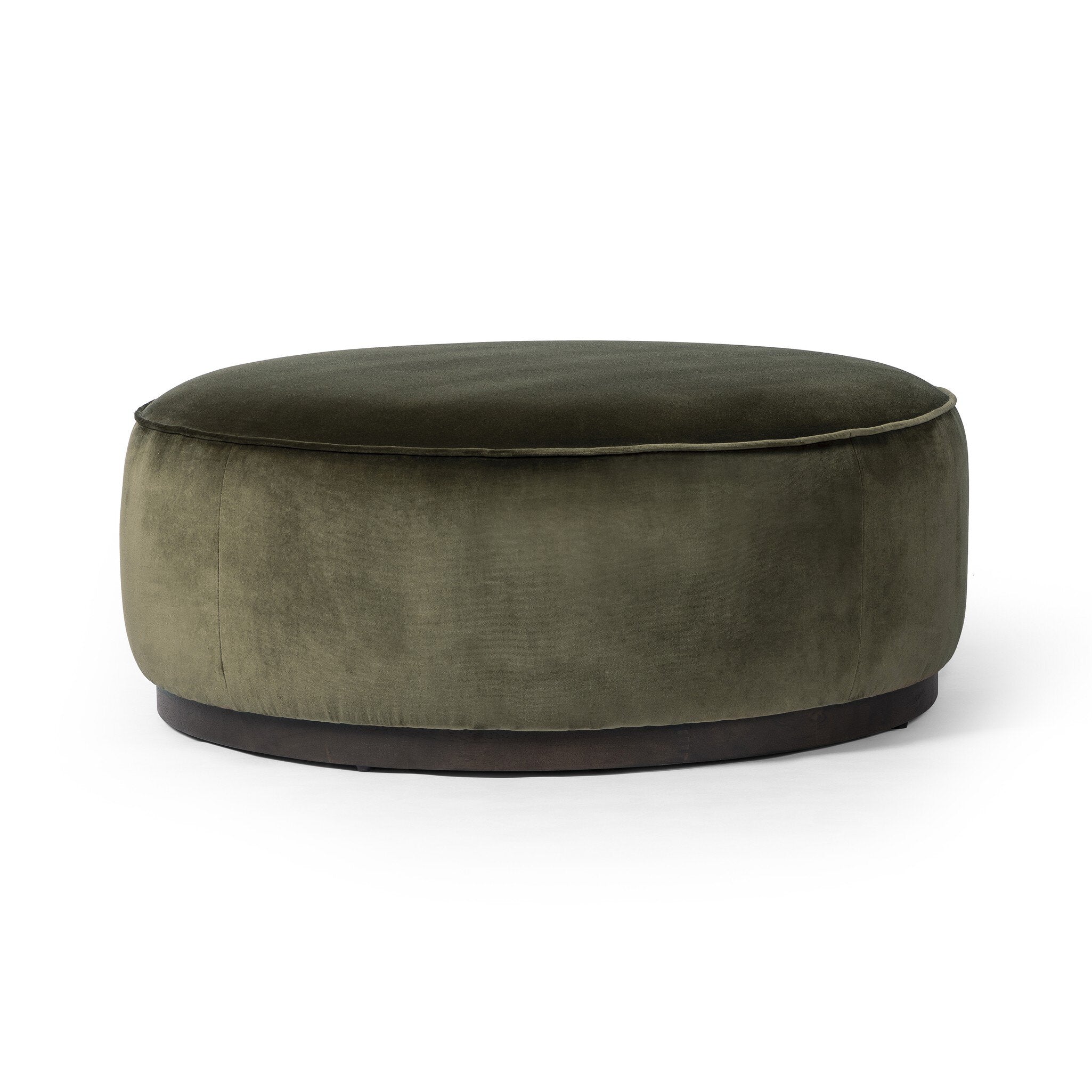 Sinclair Large Round Ottoman - Surrey Olive - Image 2