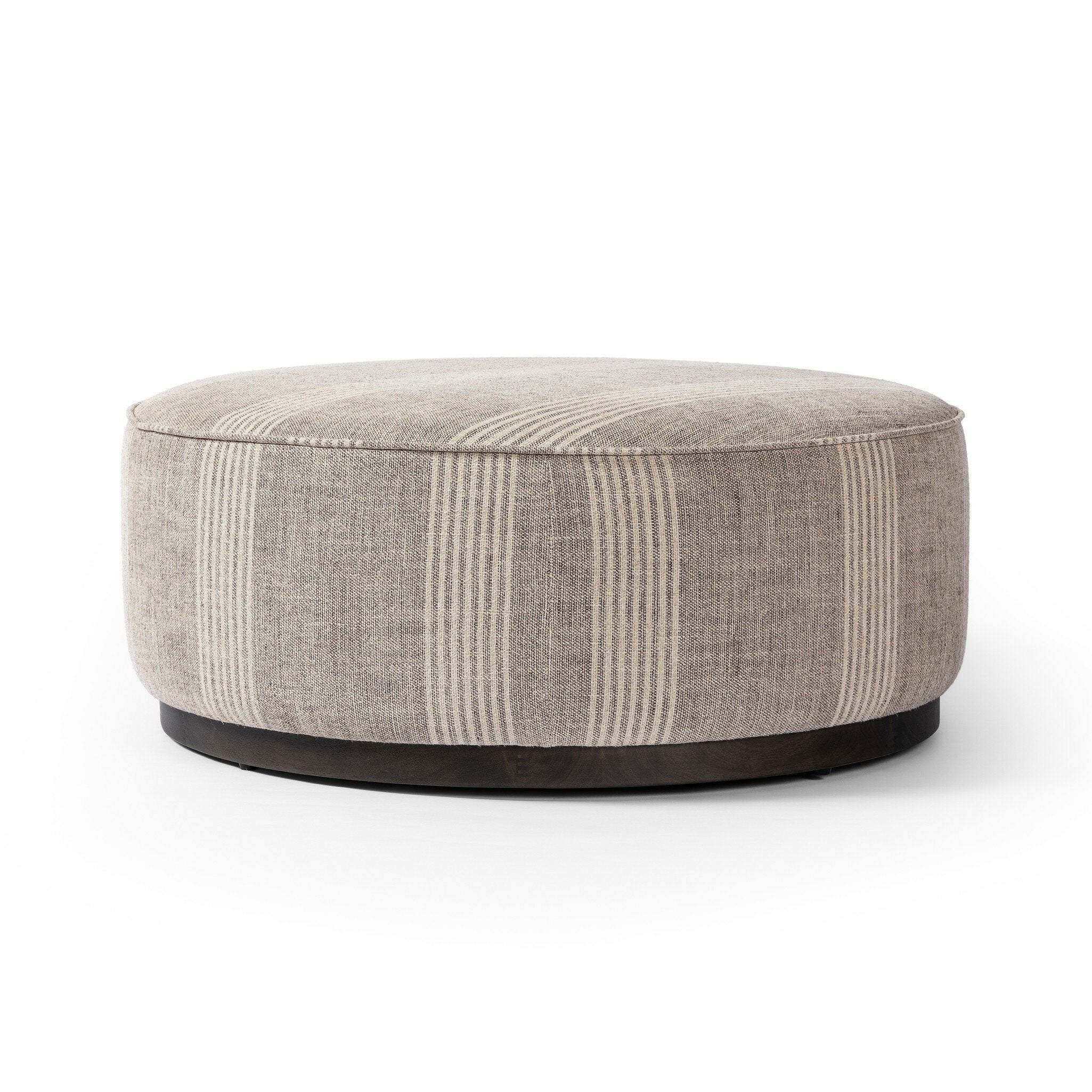 Sinclair Large Round Ottoman - Manchester Flint - Image 2