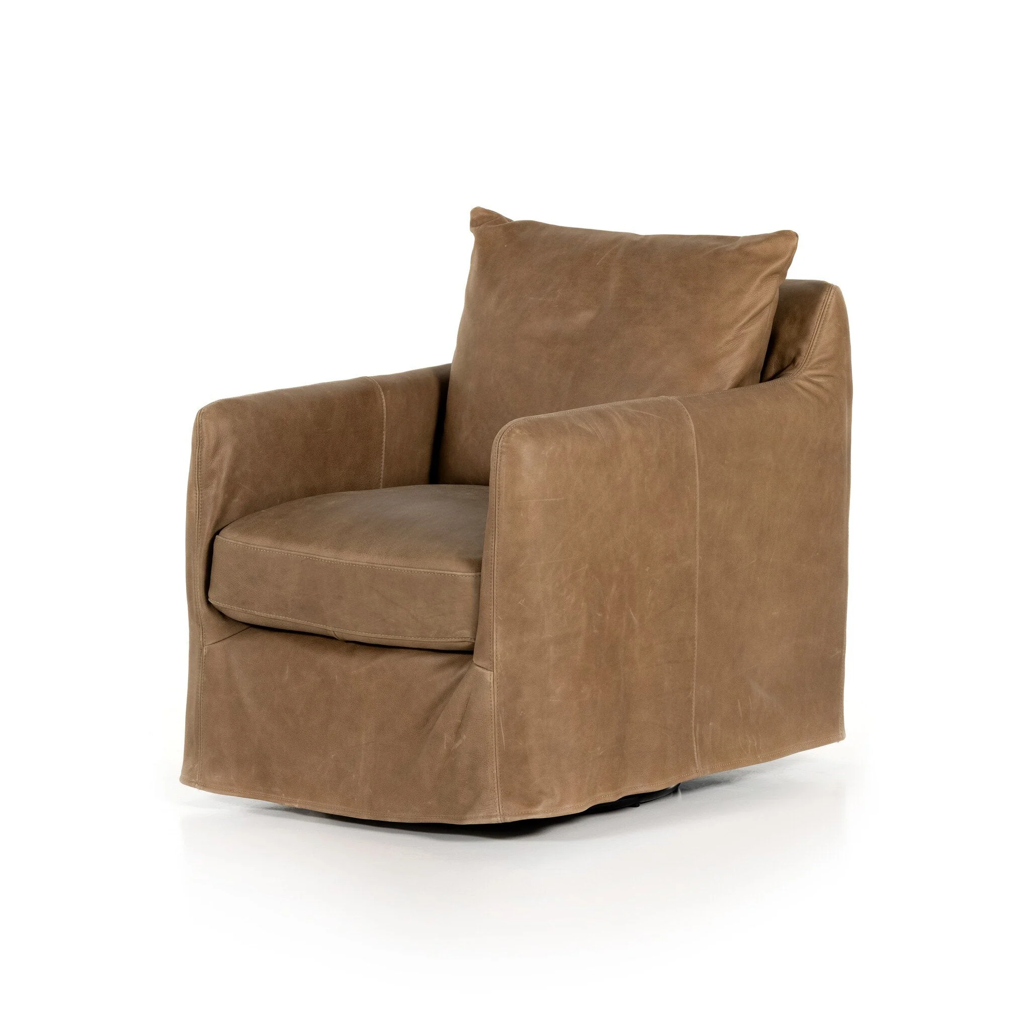 Banks Slipcover Swivel Chair - Palermo Drift - Image 2
