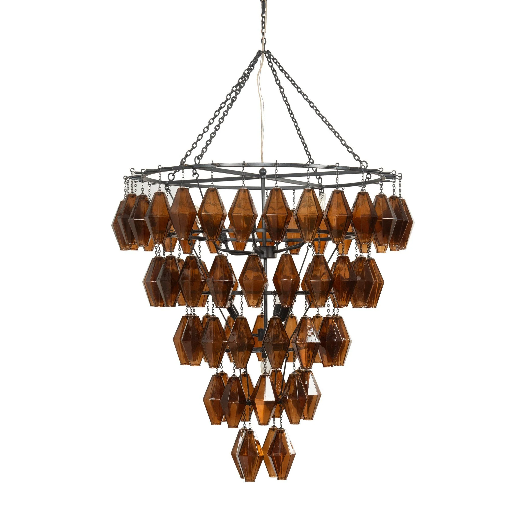 Adeline Large Round Chandelier – Antiqued Iron