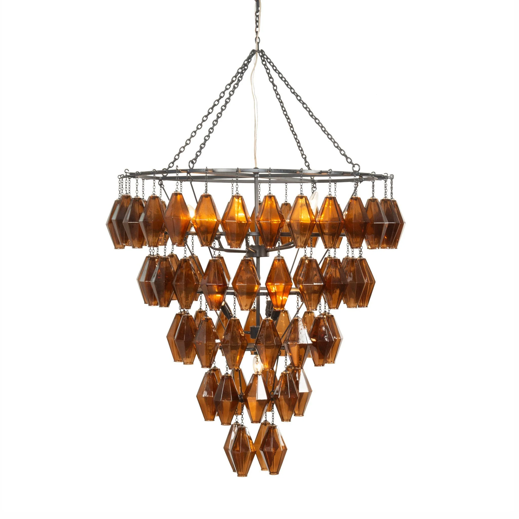Adeline Large Round Chandelier - Antiqued Iron - Image 2