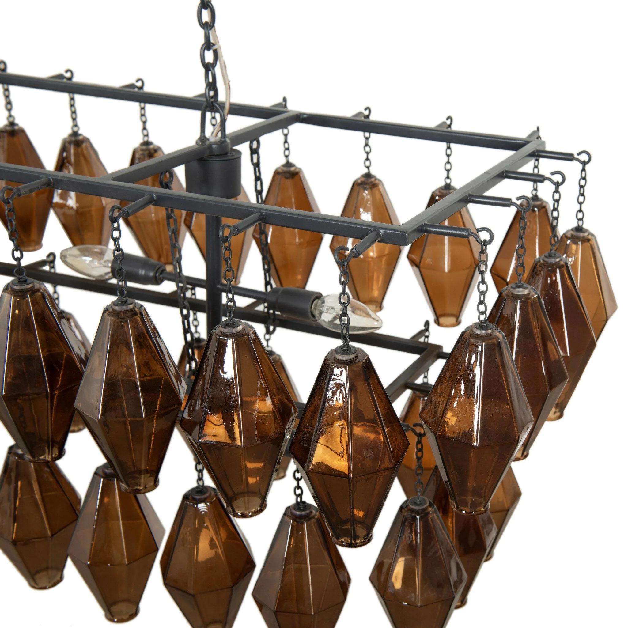 Adeline Rectangular Chandelier - Antiqued Iron - Image 3
