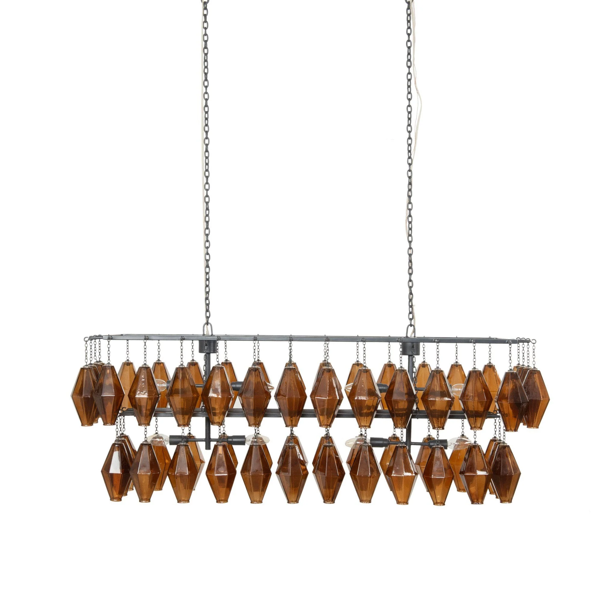 Adeline Rectangular Chandelier – Antiqued Iron
