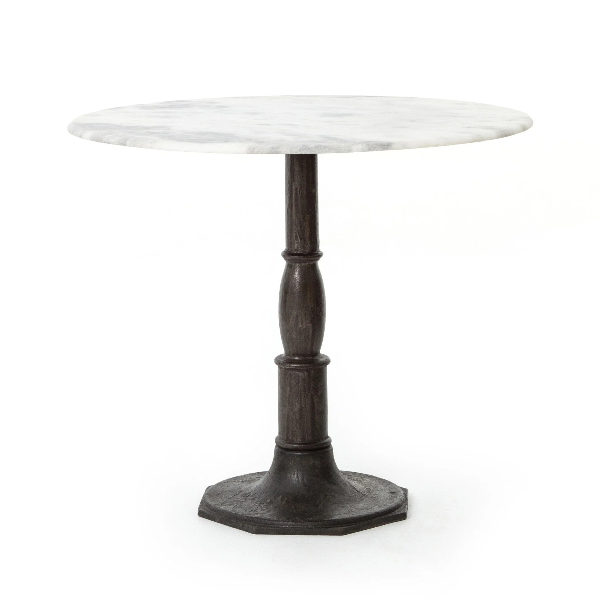 Lucy Bistro Table-36" - White Marble - Image 1