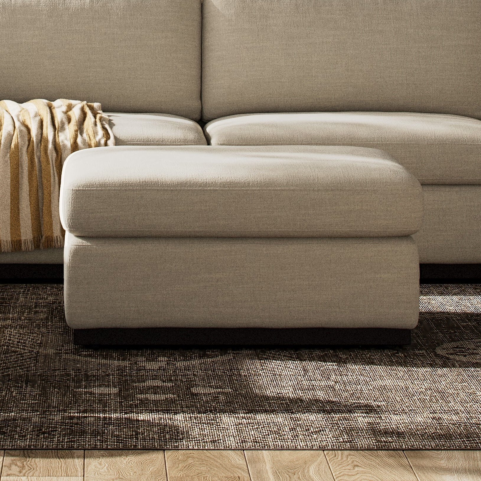 Colt Sectional Ottoman - Savoy Parchment - Image 2