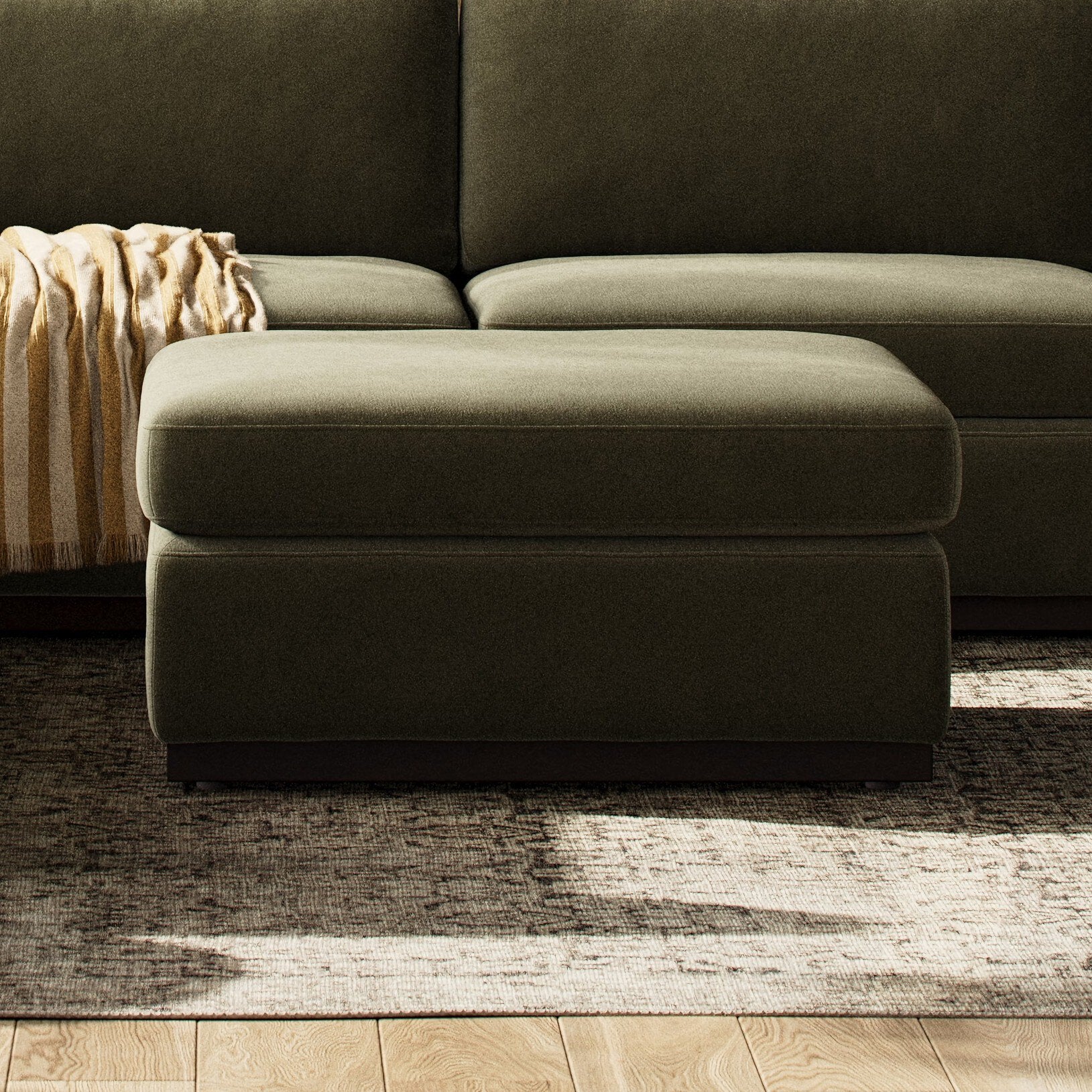 Colt Sectional Ottoman - Surrey Olive - Image 2