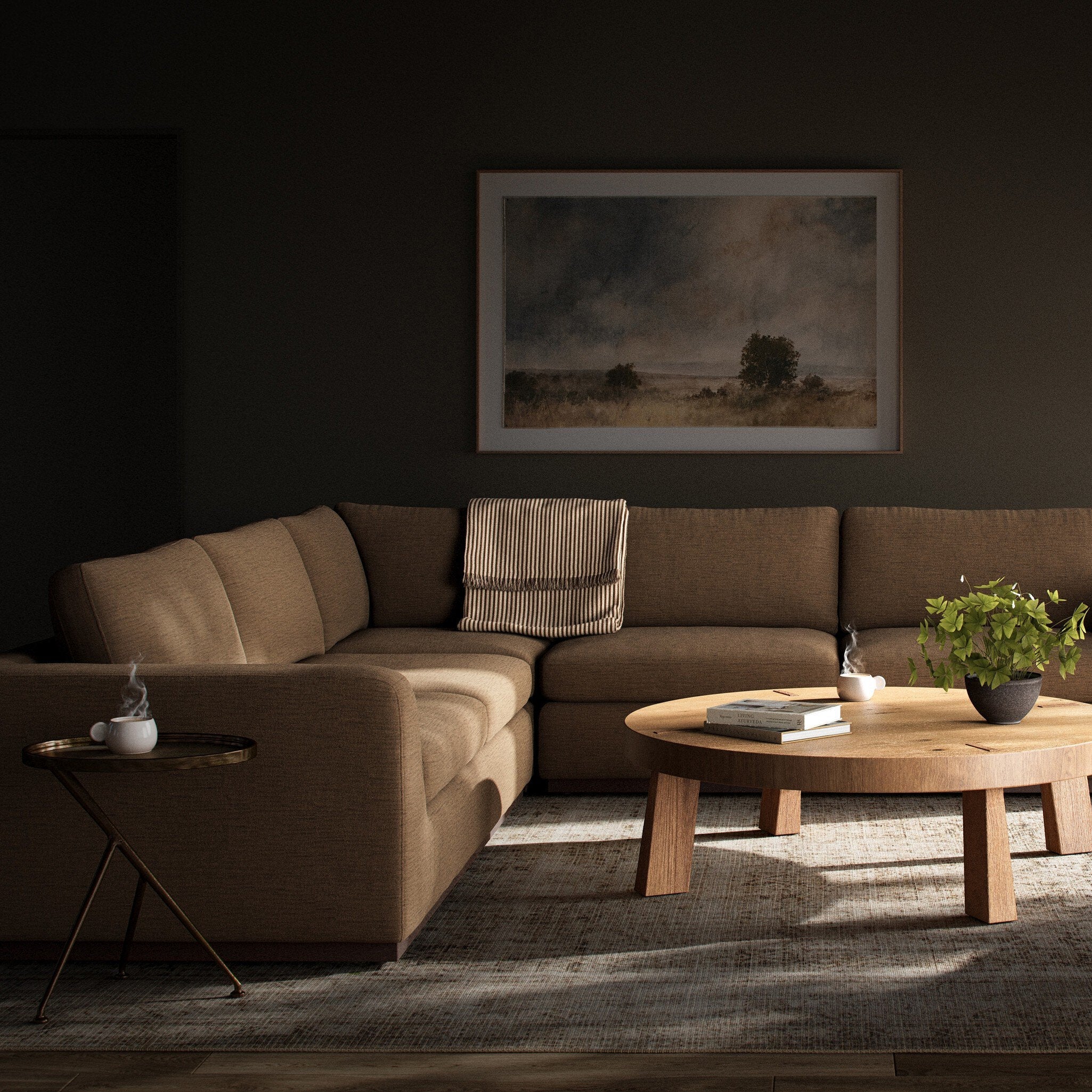 Colt 3-Piece Sectional - Crypton Nomad Mushroom - Image 2
