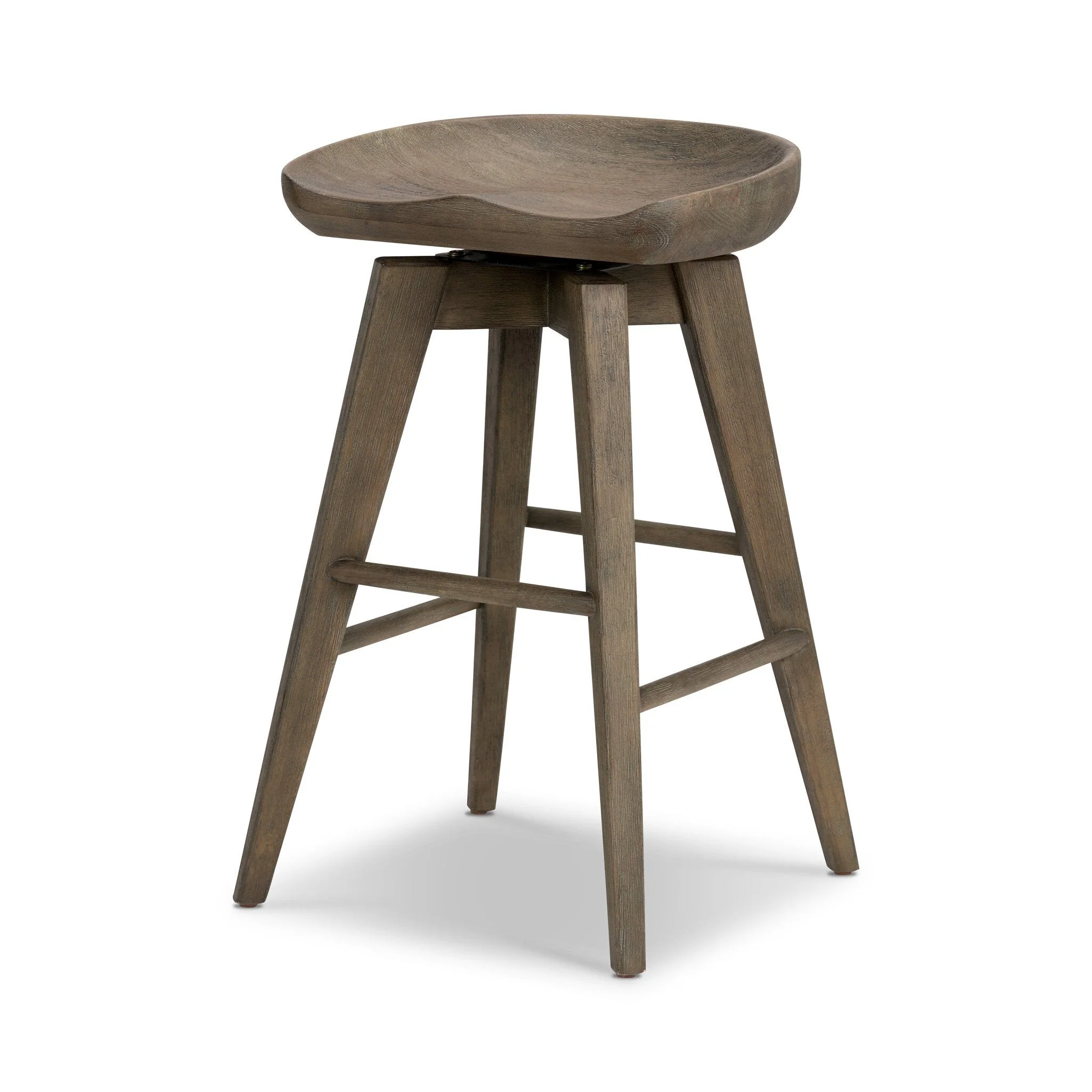 Paramore Swivel Counter Stool - Brushed Shale Grey - Image 2