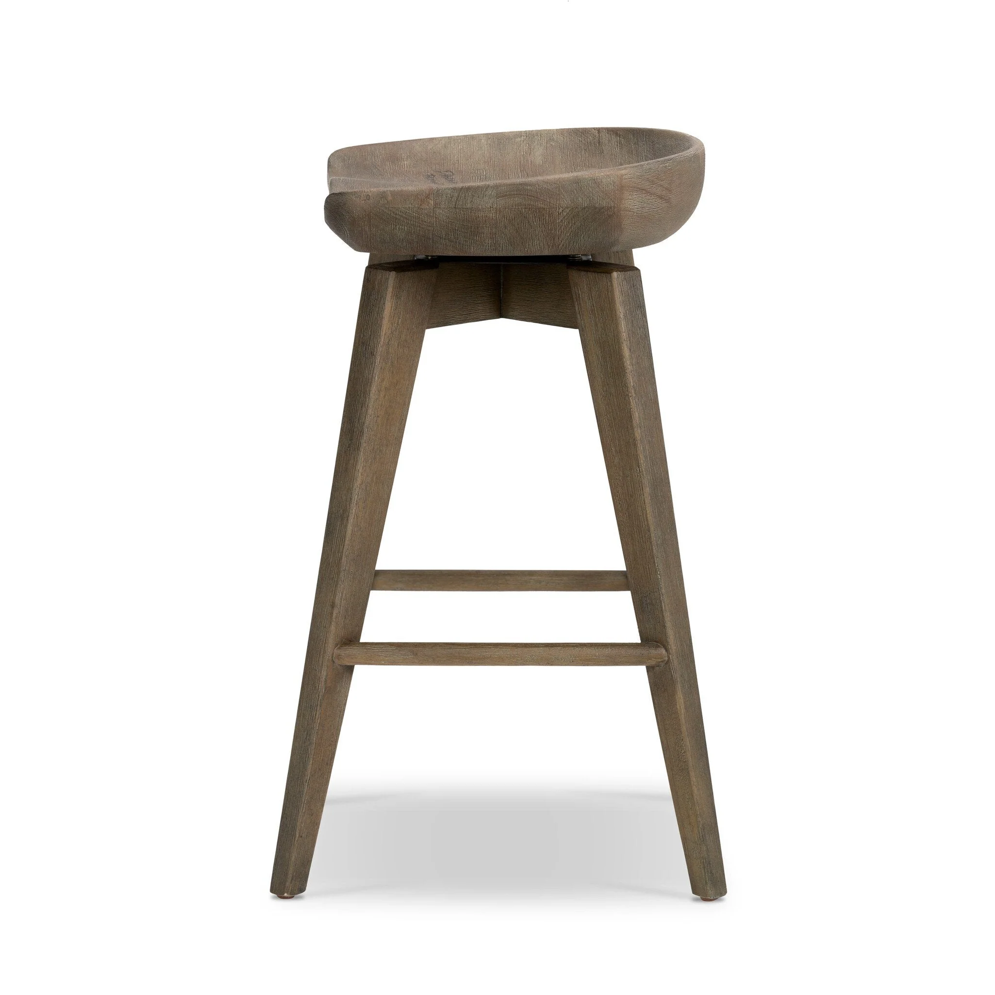 Paramore Swivel Counter Stool - Brushed Shale Grey - Image 3
