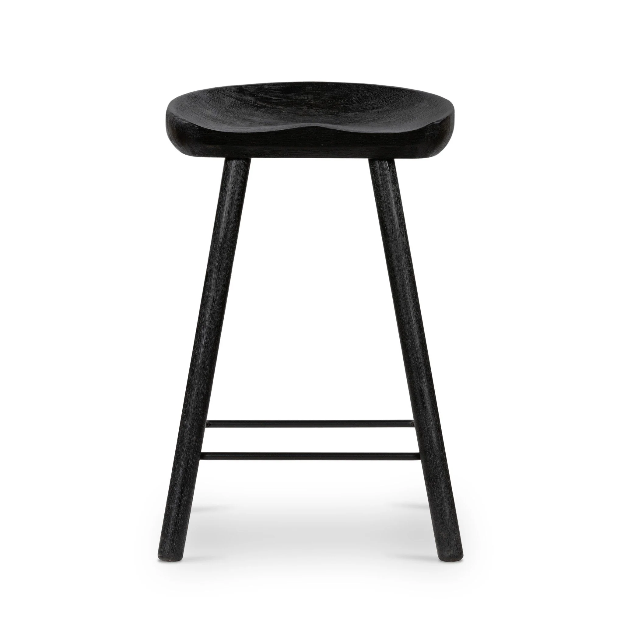Barrett Counter Stool - Matte Black Parawood - Image 1